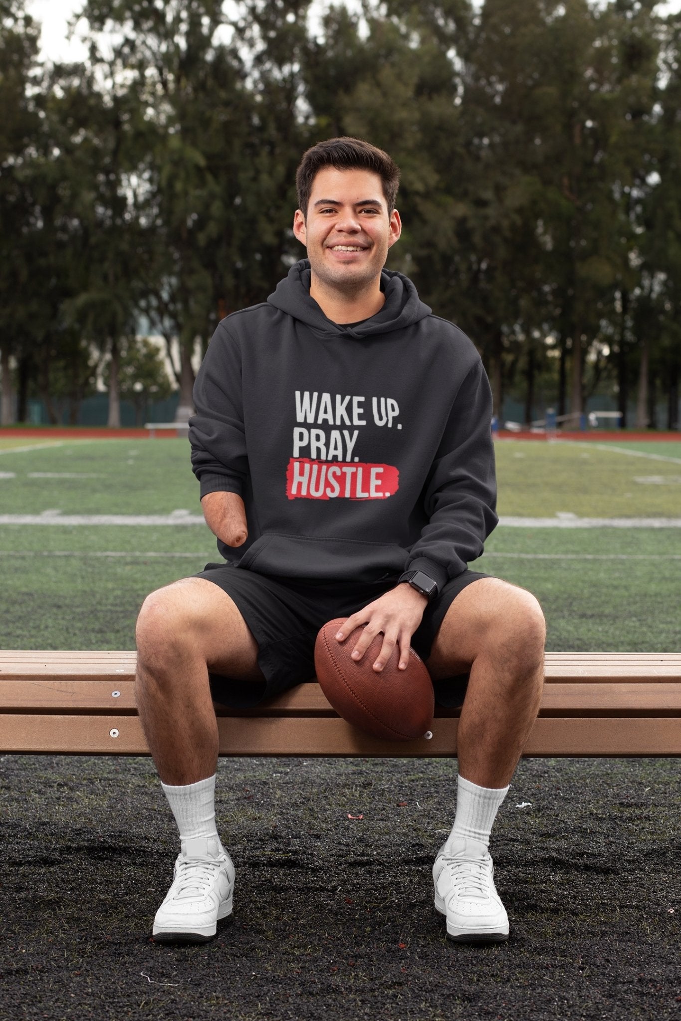 Wake Up Pray Hustle Men Hoodies-FunkyTeesClub - Funky Tees Club