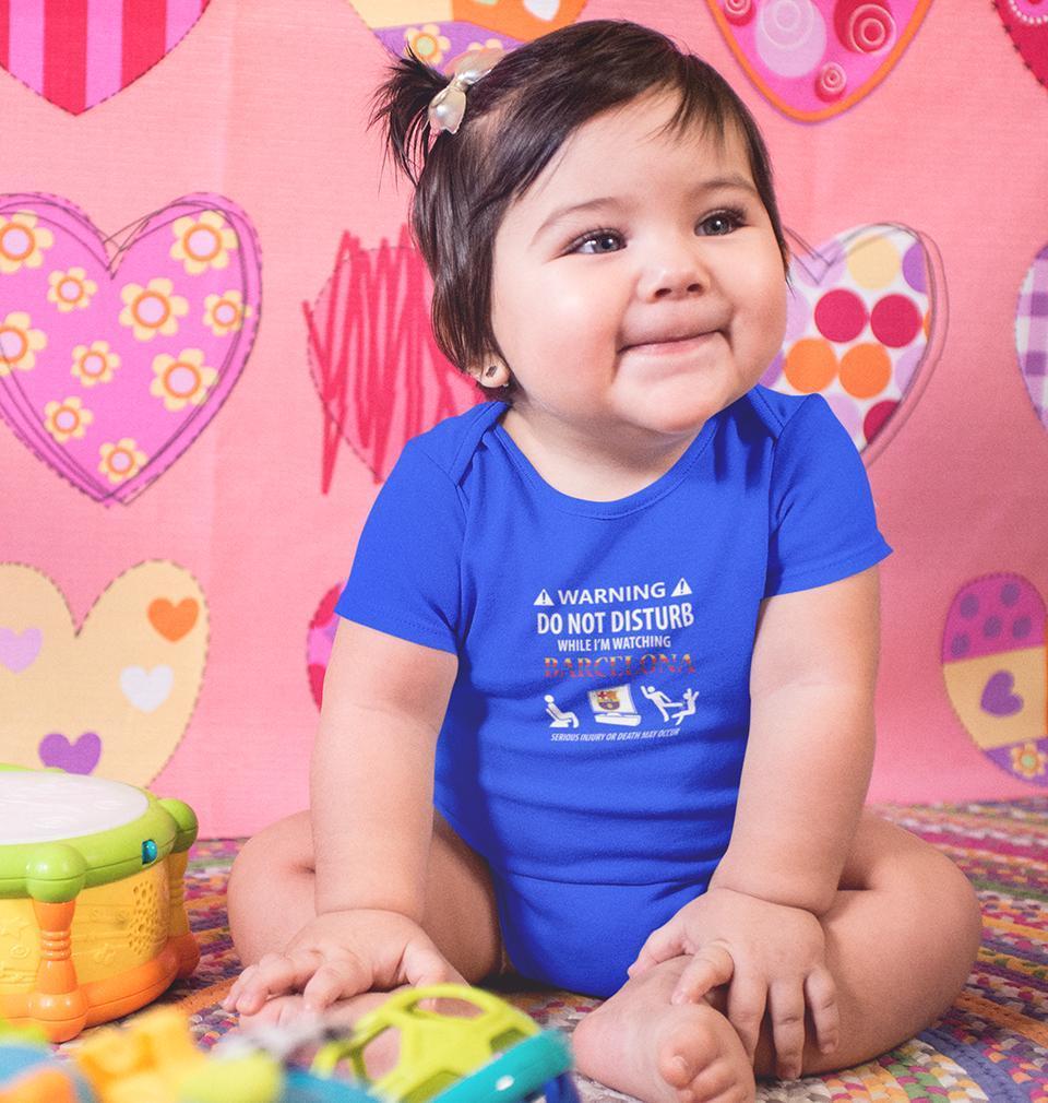 Warning FCB Rompers for Baby Girl- FunkyTradition FunkyTradition