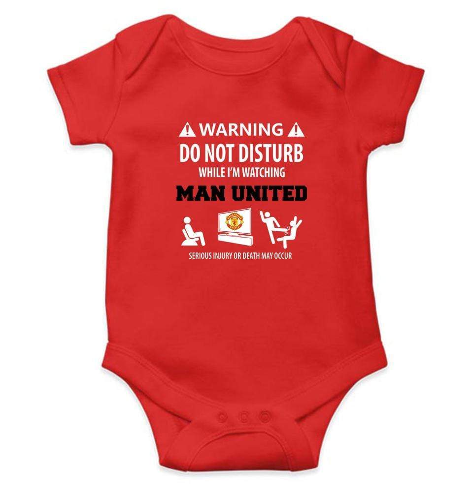 Warning Man United Rompers for Baby Girl- FunkyTradition FunkyTradition