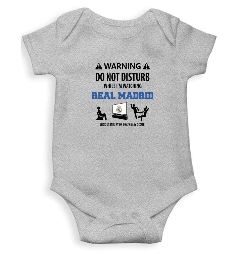 Warning Real Madrid Rompers for Baby Girl- FunkyTradition FunkyTradition