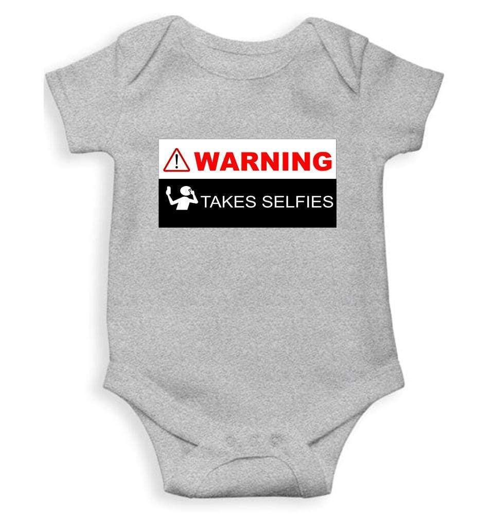 Warning Take Selfies Rompers for Baby Girl- FunkyTradition FunkyTradition