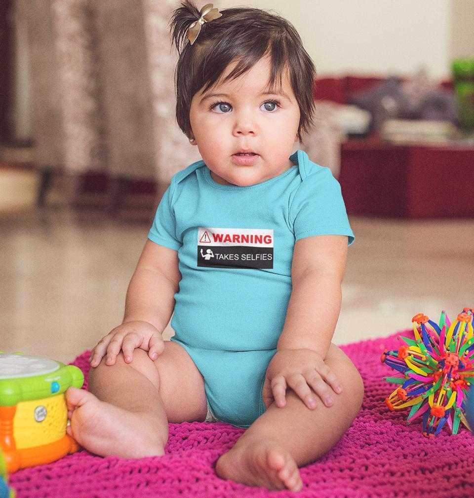 Warning Take Selfies Rompers for Baby Girl- FunkyTradition FunkyTradition