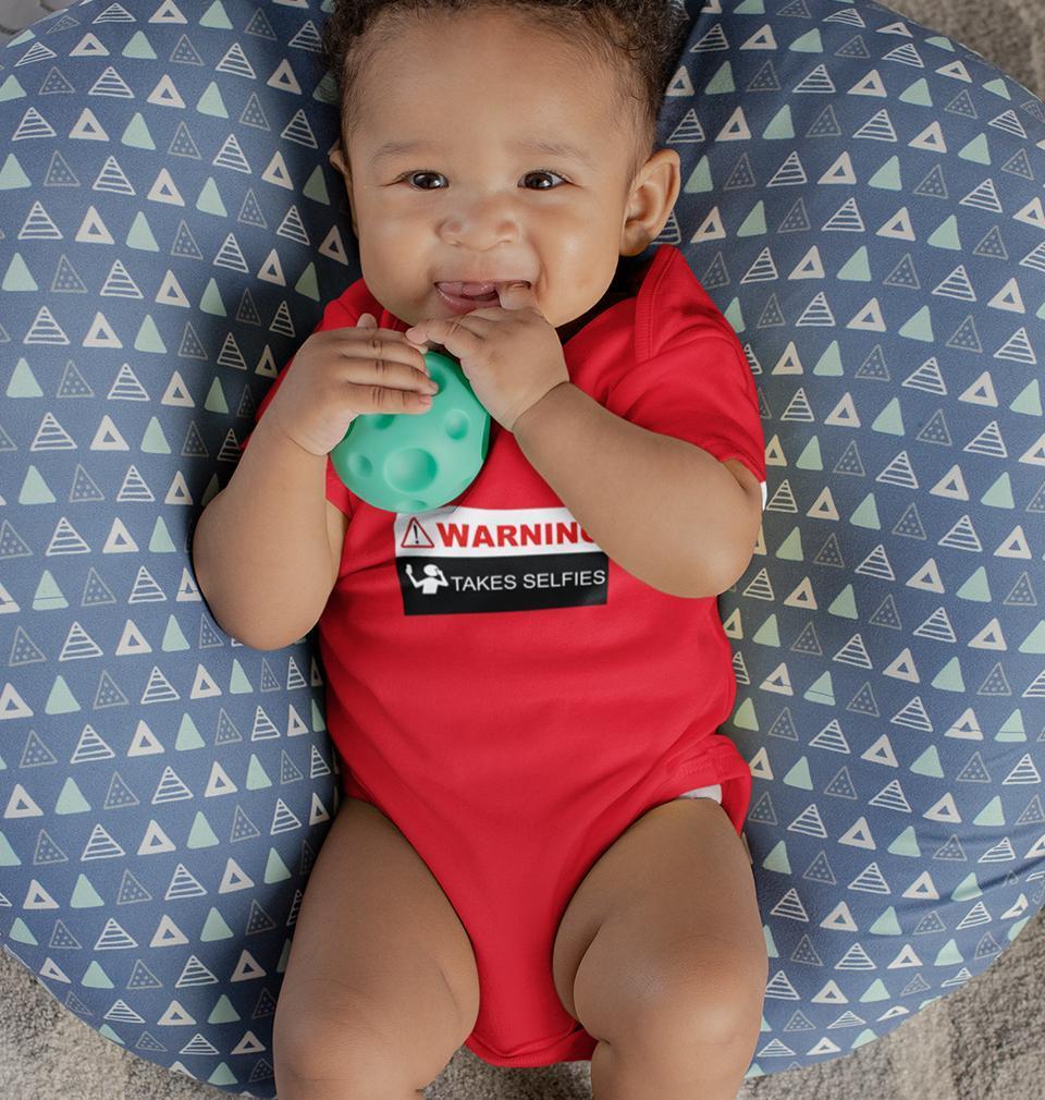 Warning Takes Selfies Rompers for Baby Boy- FunkyTradition FunkyTradition