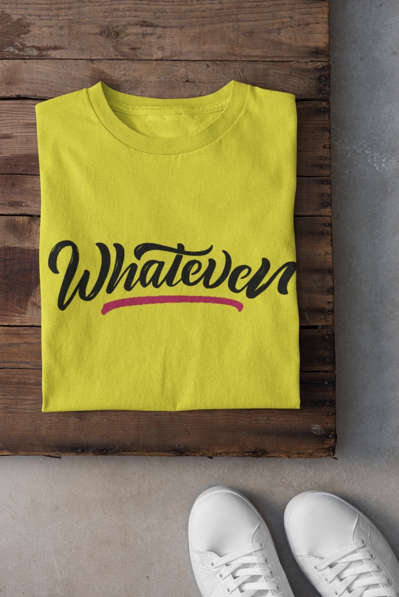 Whatever Mens Half Sleeves T-shirt- FunkyTeesClub - Funky Tees Club