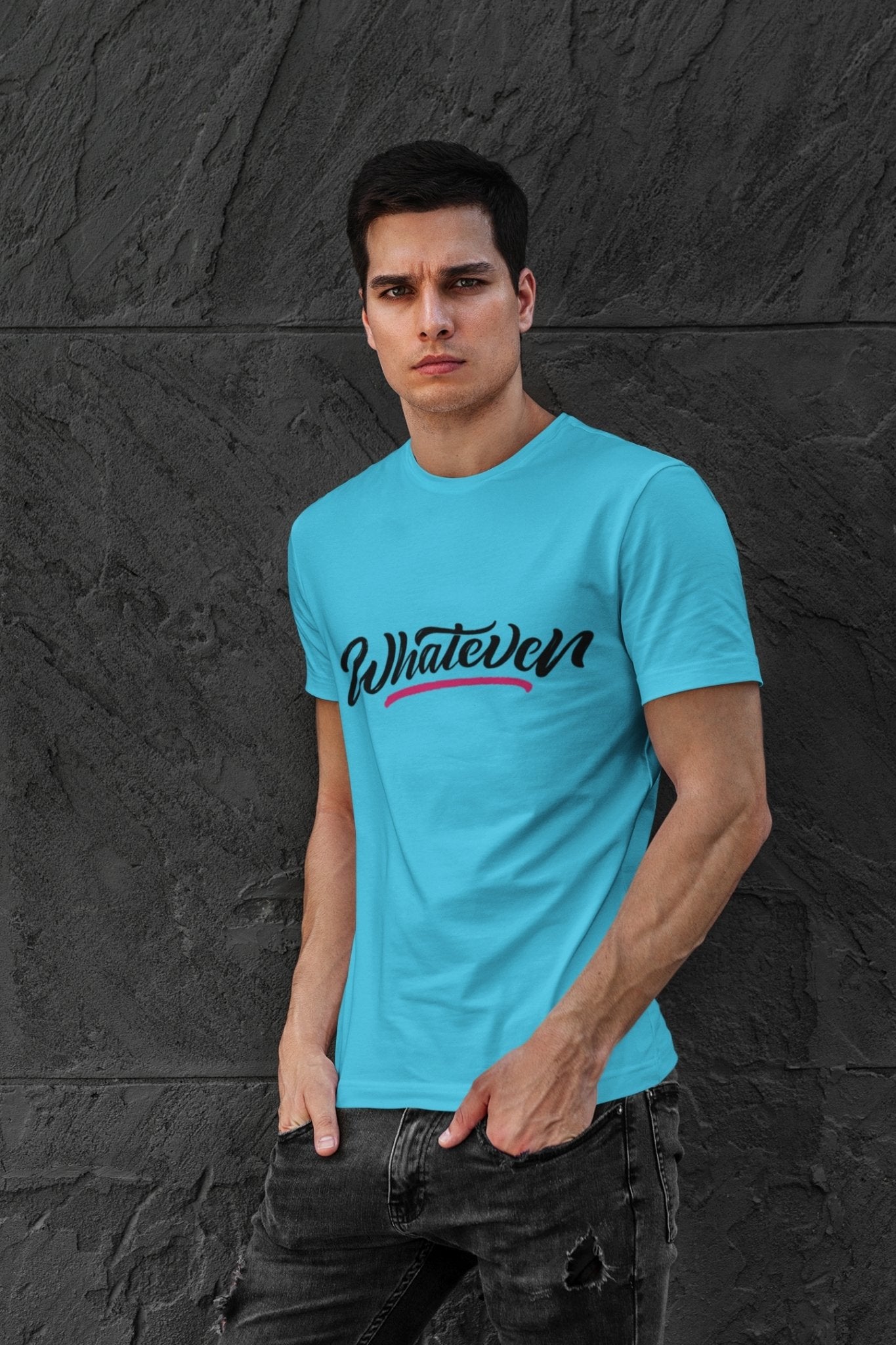 Whatever Mens Half Sleeves T-shirt- FunkyTeesClub - Funky Tees Club