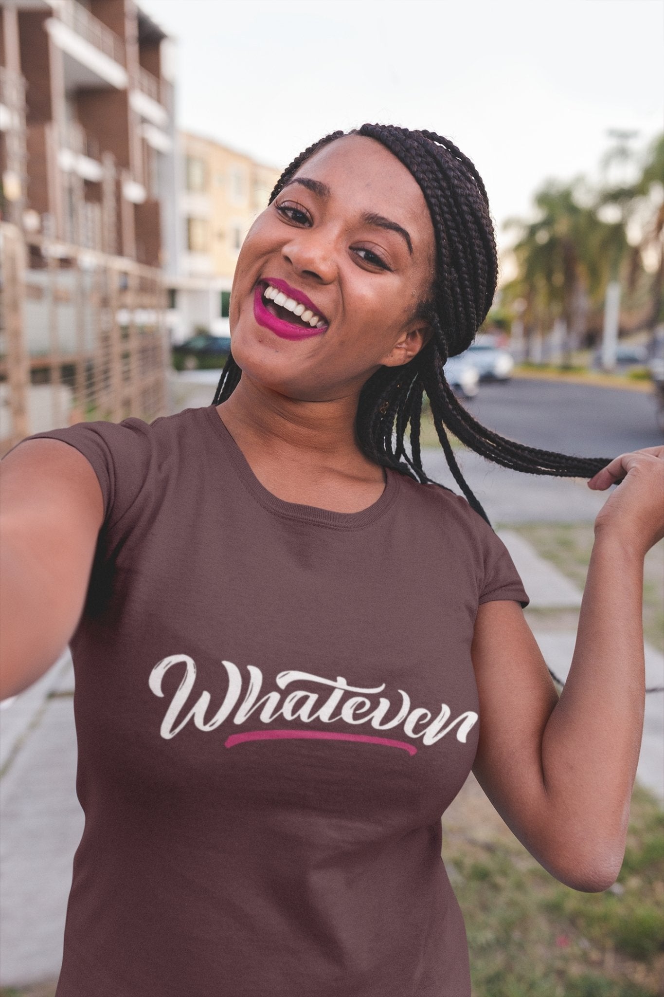 Whatever Women Half Sleeves T-shirt- FunkyTeesClub - Funky Tees Club