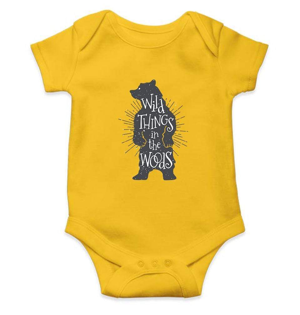 Wild things in the wood Bear Rompers for Baby Boy- FunkyTradition FunkyTradition