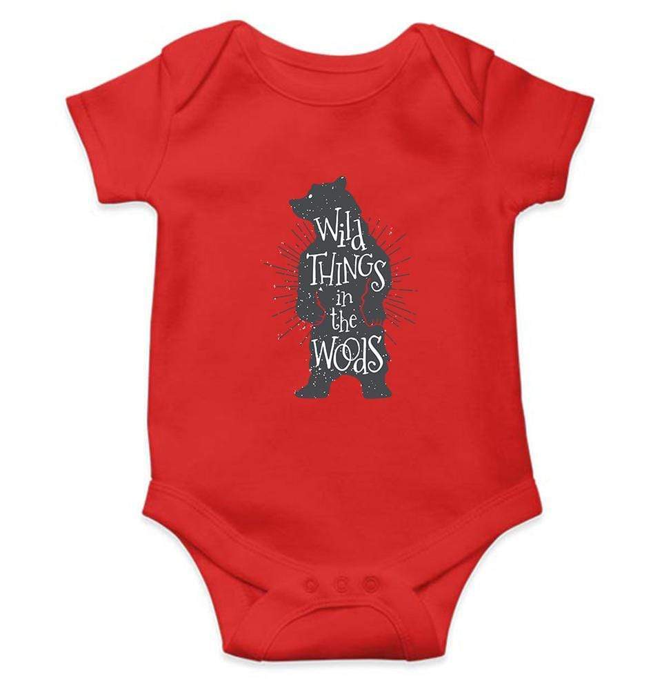 Wild things in the wood Bear Rompers for Baby Boy- FunkyTradition FunkyTradition