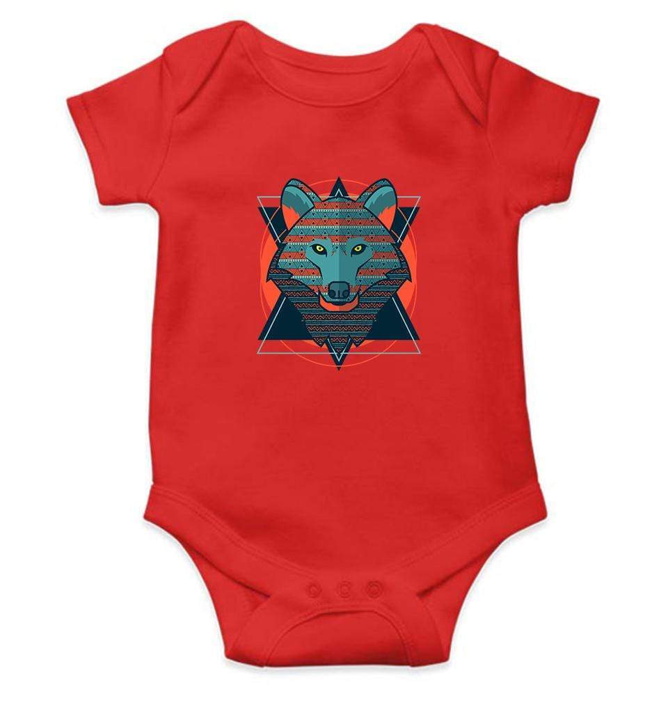 Wolf Abstract Rompers for Baby Girl- FunkyTradition FunkyTradition