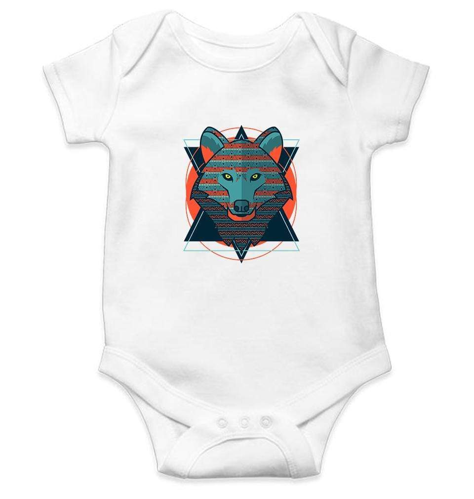 Wolf Abstract Rompers for Baby Girl- FunkyTradition FunkyTradition