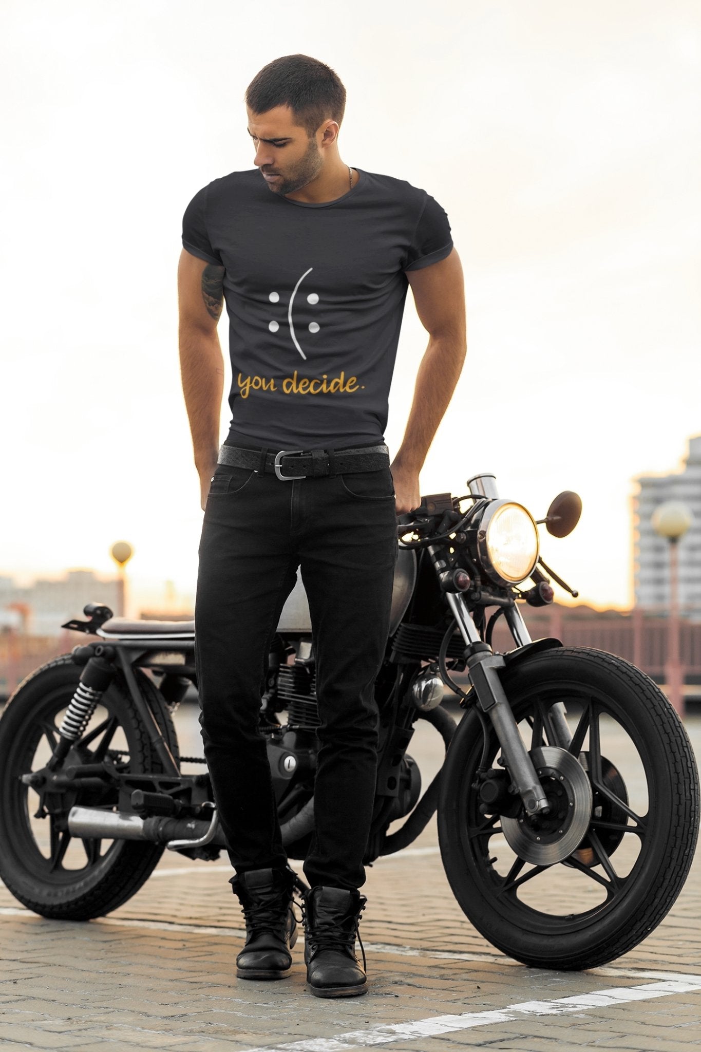You Decide Mens Half Sleeves T-shirt- FunkyTeesClub - Funky Tees Club