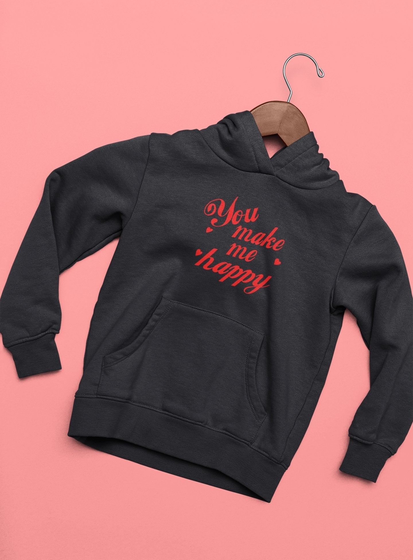 You Make Me Happy Couple Hoodie-FunkyTeesClub - Funky Tees Club