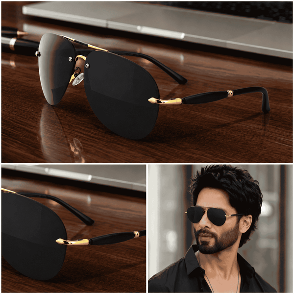 Shahid Kapoor Inspired Royal Aviator Sunglasses for Men and Women- FashionRazor