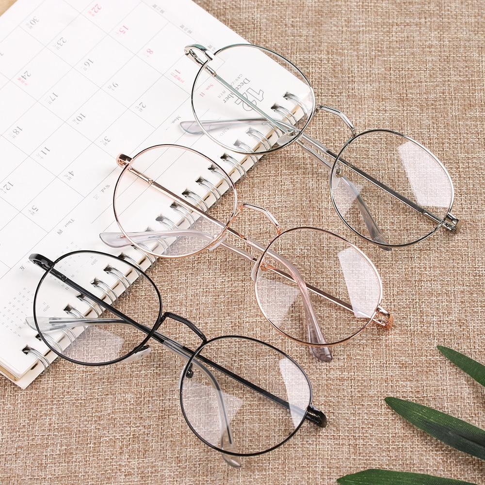 1pc Fashionable Metal Oval Frame Women's Eyeglasses Suitable For Daily Wear