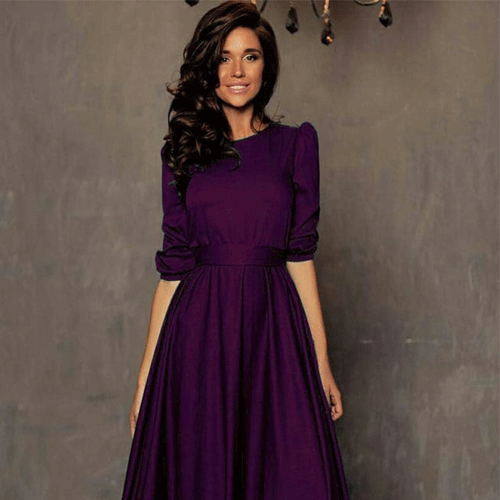 Party Wear Purple and Violet color Silk fabric Gown  1869089