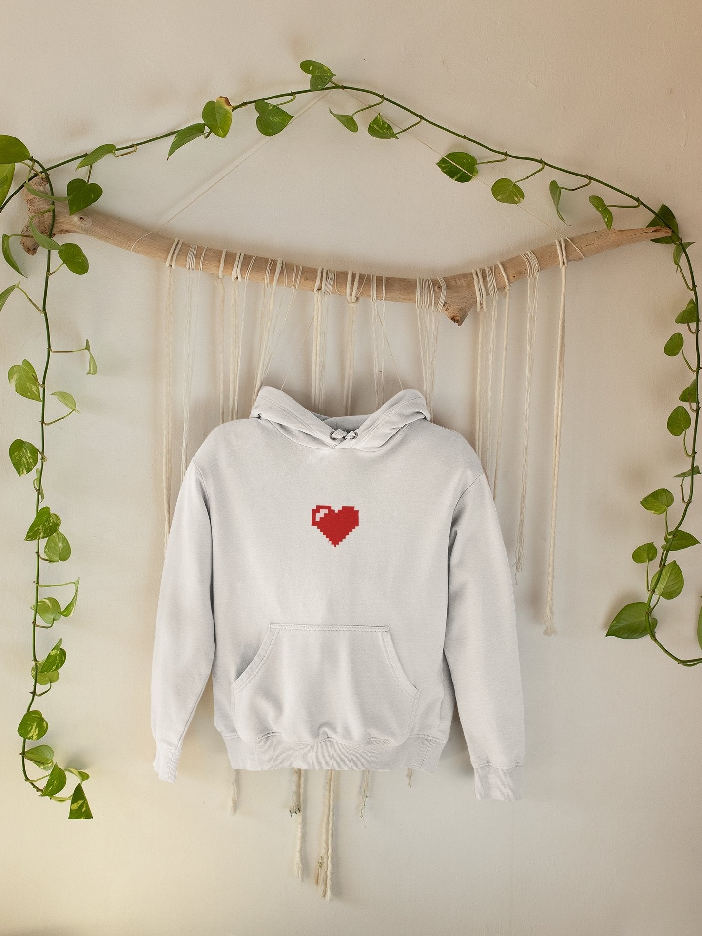 8 Bit Heart Hoodies for Women-FunkyTeesClub - Funky Tees Club