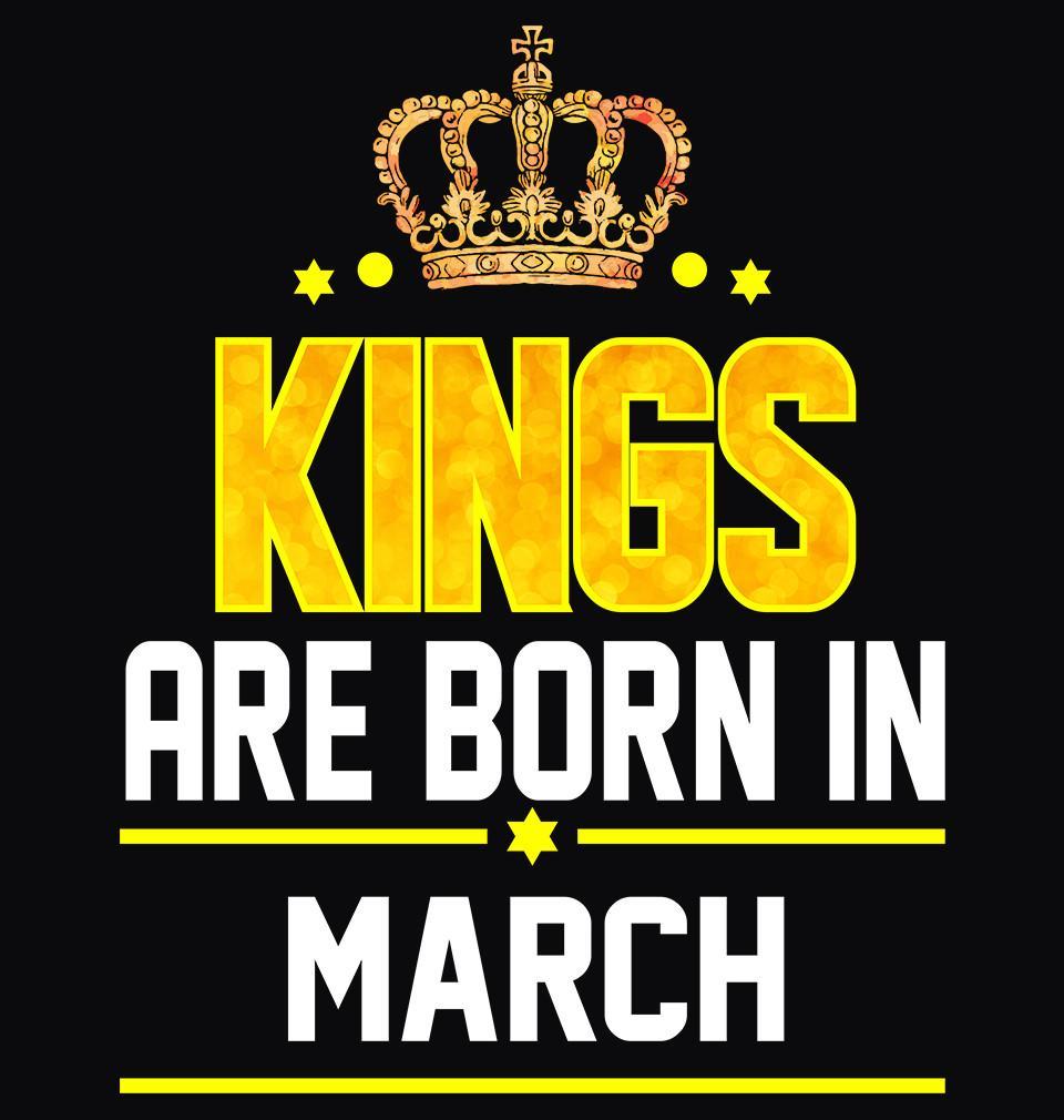 FunkyTradition Black Kings Are Born In March Half Sleeves T-Shirt