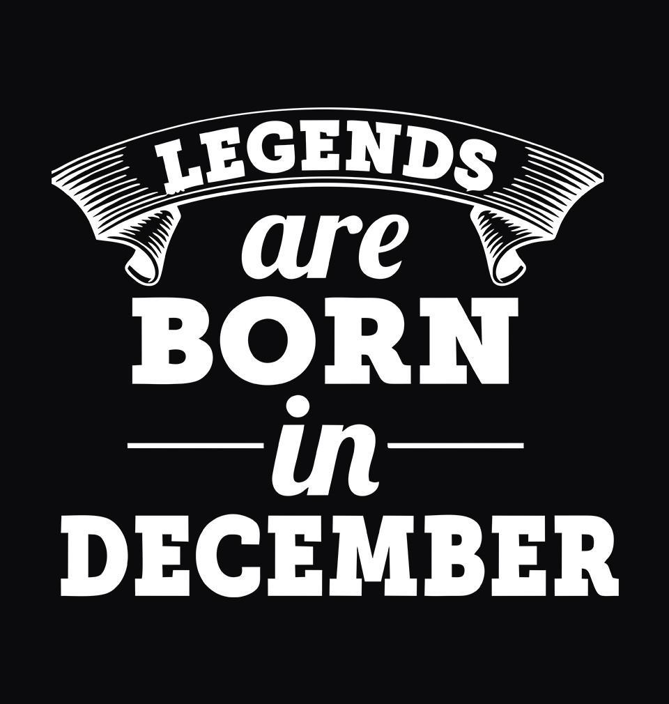 FunkyTradition Black Legends Are Born In December Half Sleeves T-Shirt