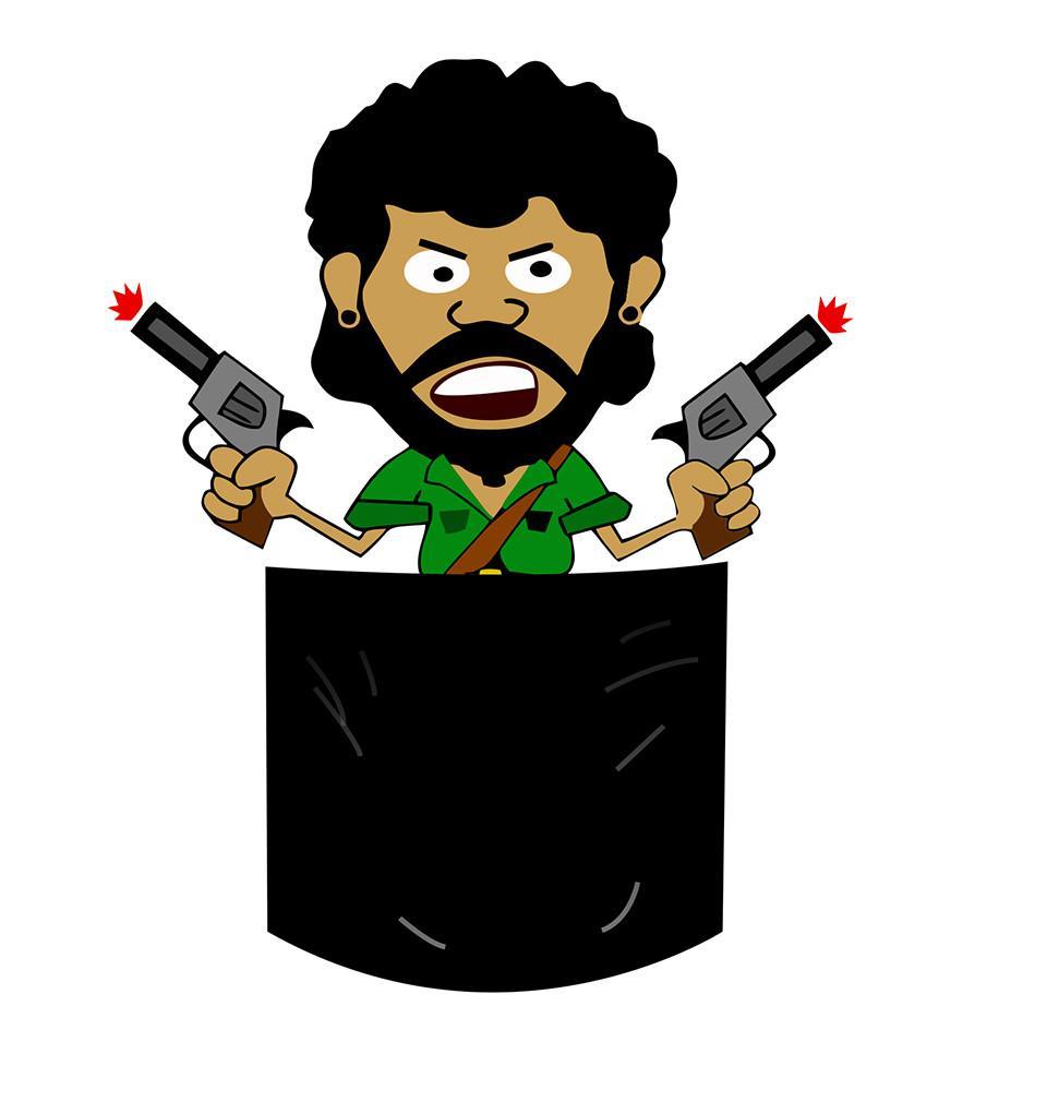 FunkyTradition White Round Neck Pocket Gabru Men Half Sleeves T-Shirt