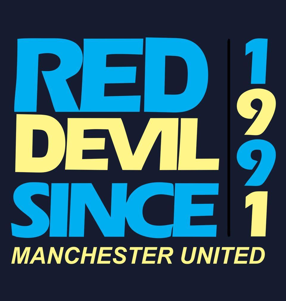 FunkyTradition Red Devil Manchester United Navy Blue Hoodies