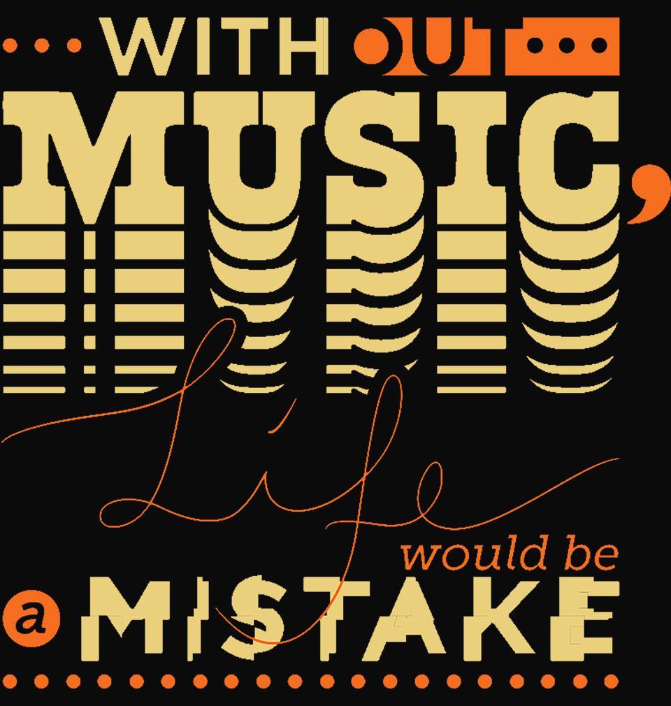 FunkyTradition Black Round Neck Without Music Life Would Be A Mistake Half Sleeves T-Shirt
