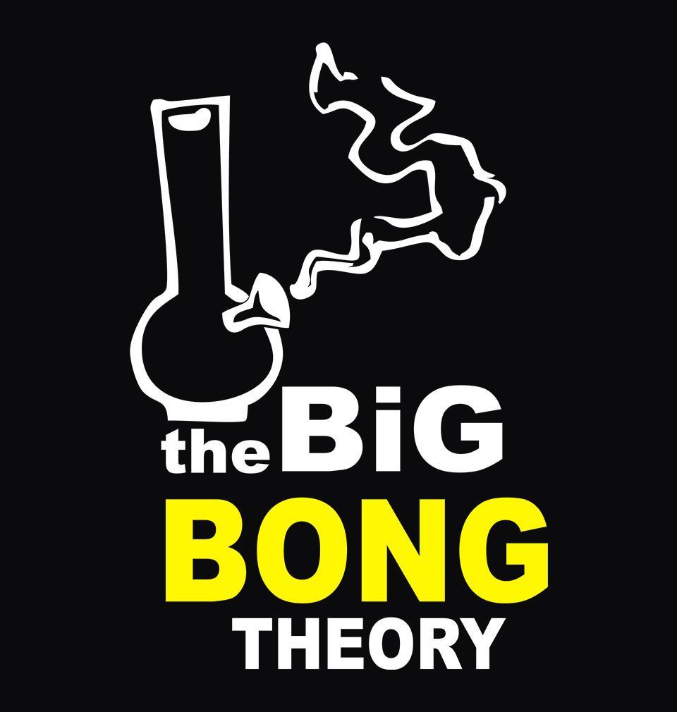 FunkyTradition Black Round Neck The Big Bong Theory Half Sleeves T-Shirt