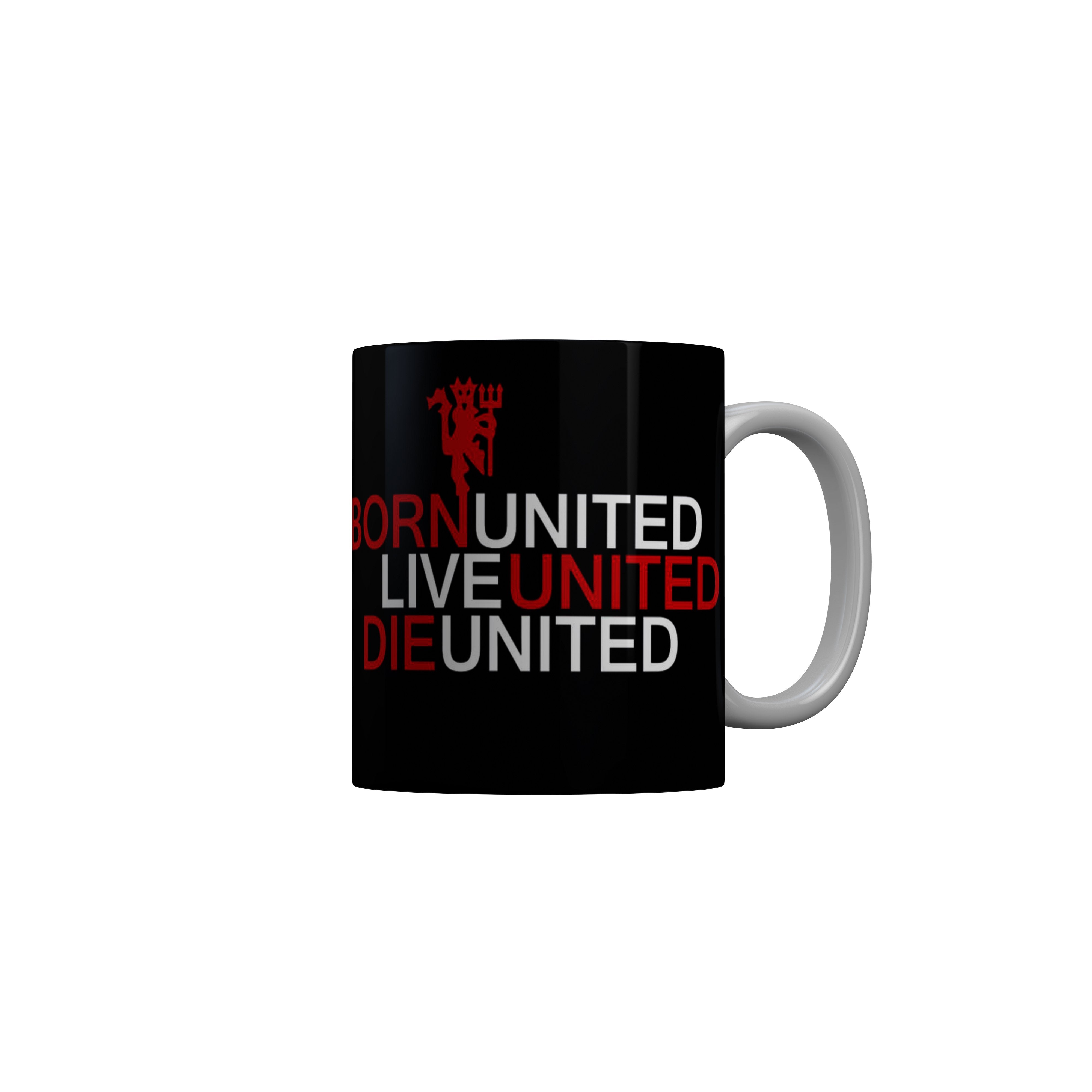 FashionRazor Born United Live United Die United Black Quotes Ceramic Coffee Mug, 350 ml