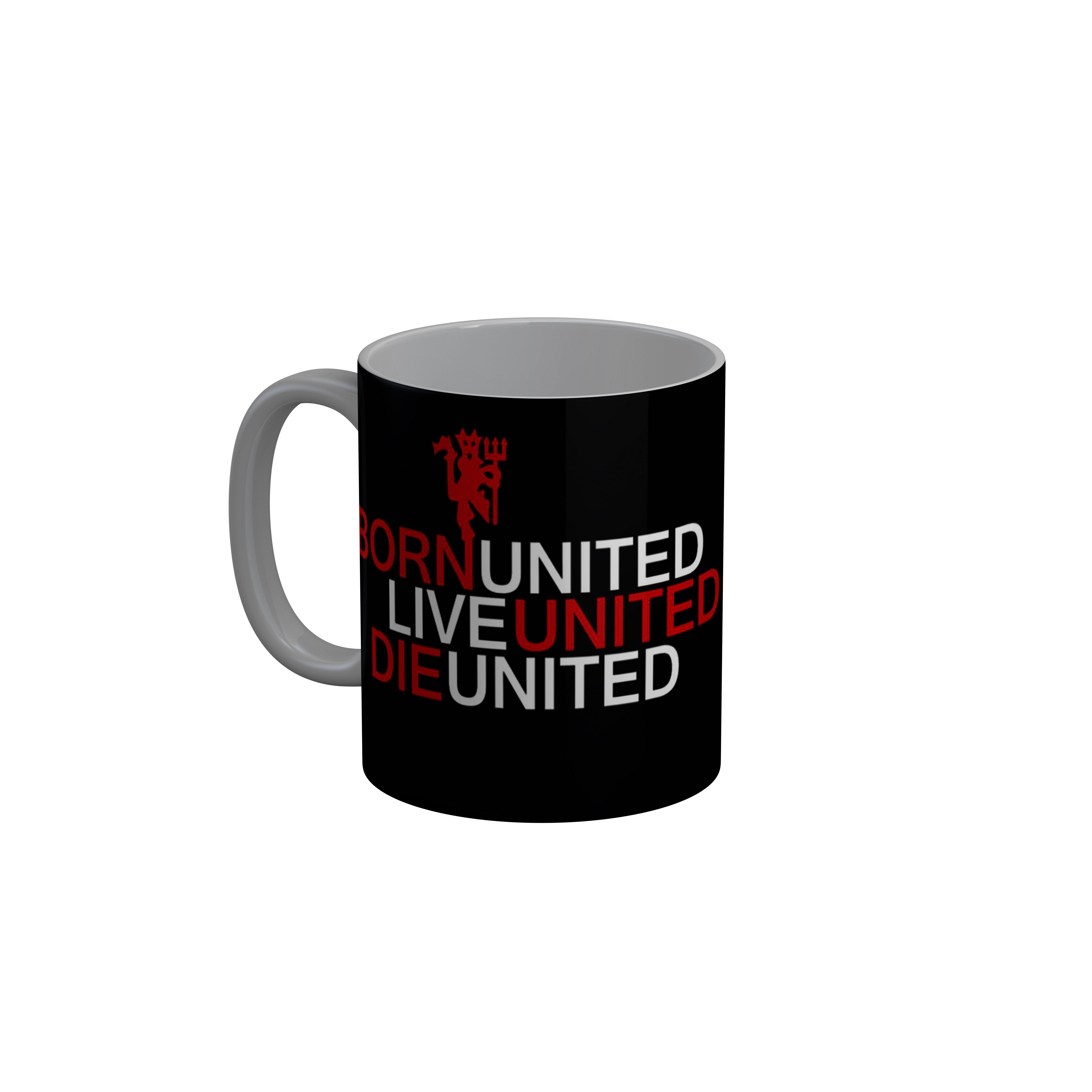 FashionRazor Born United Live United Die United Black Quotes Ceramic Coffee Mug, 350 ml