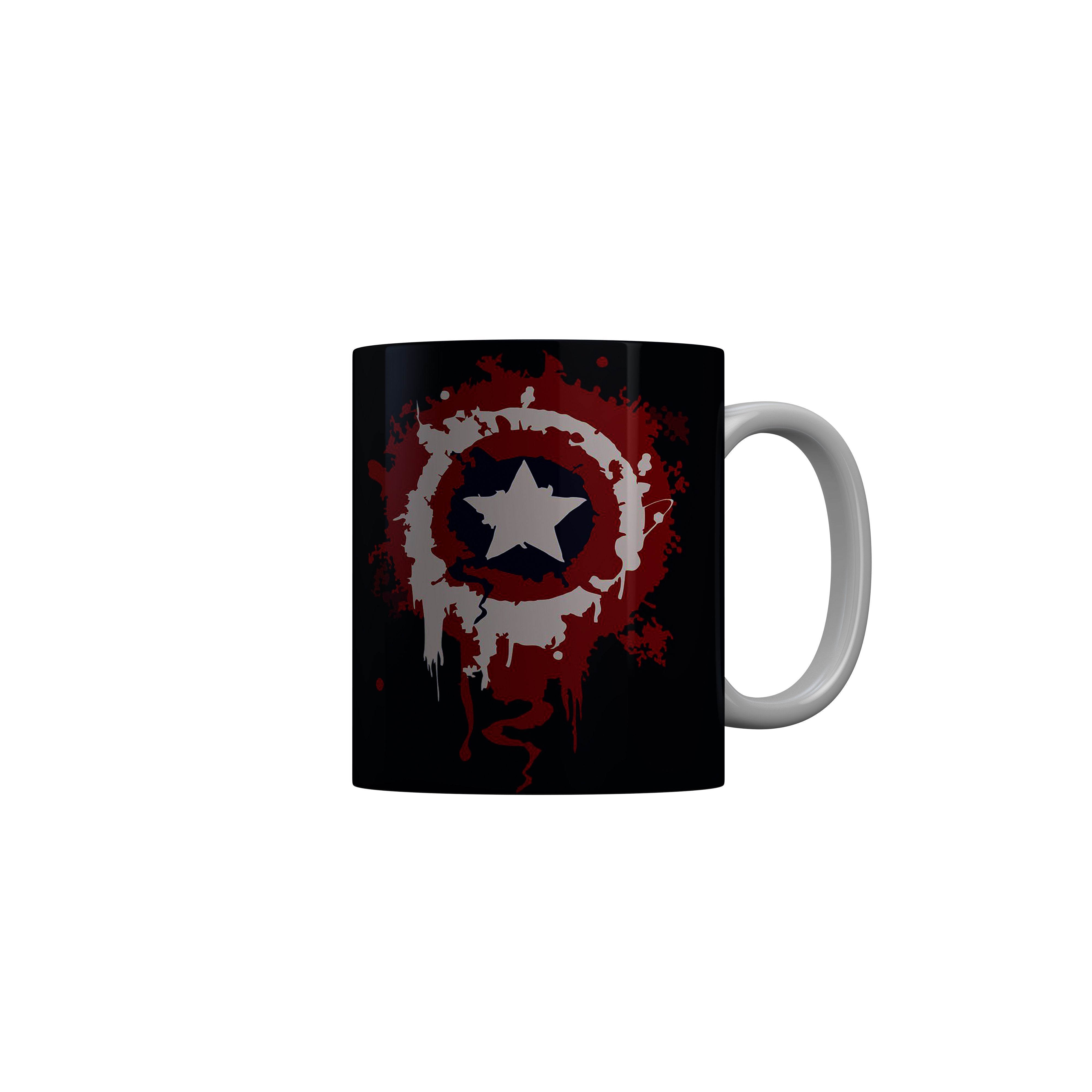 FashionRazor Captain America  Black Ceramic Coffee Mug, 350 ml