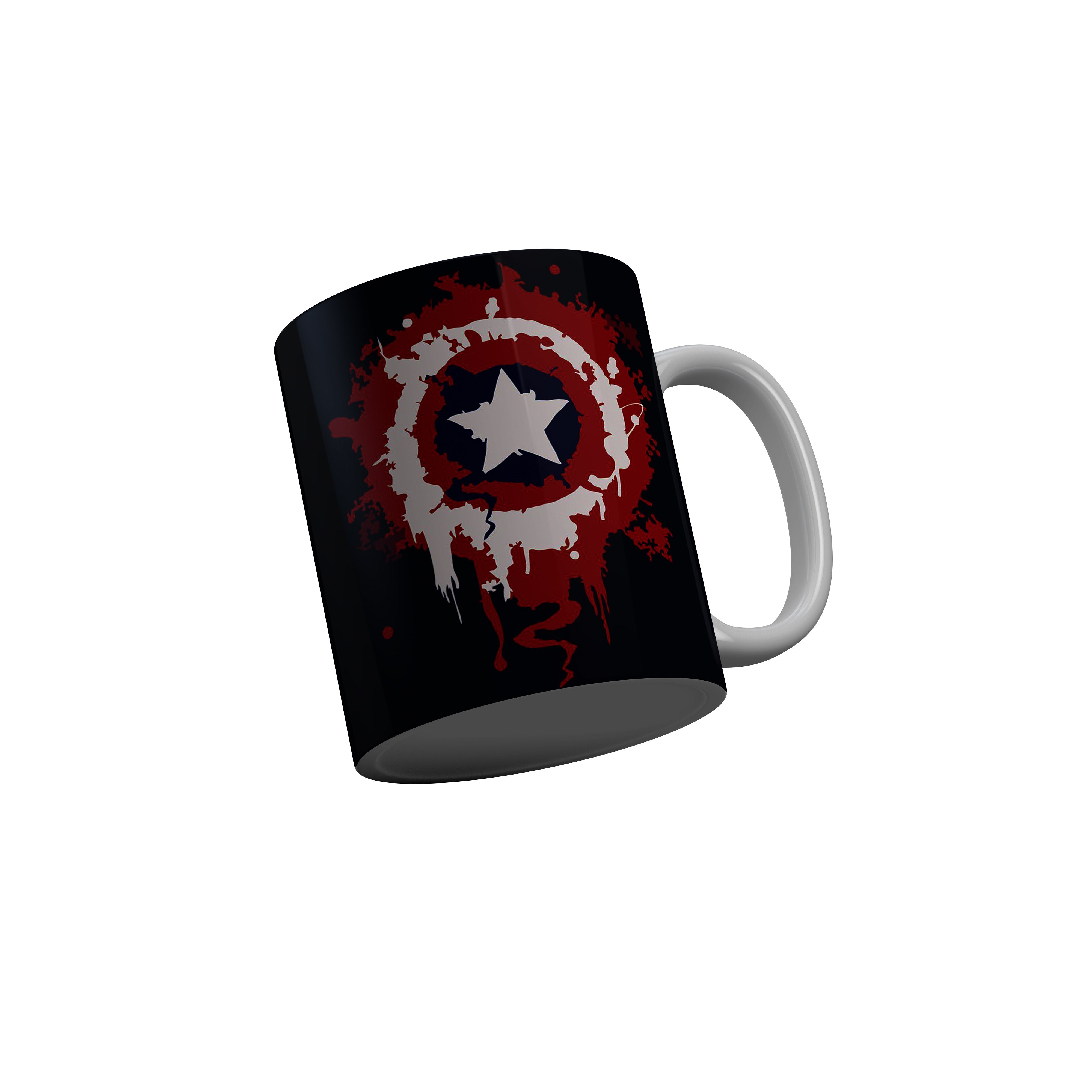 FashionRazor Captain America  Black Ceramic Coffee Mug, 350 ml