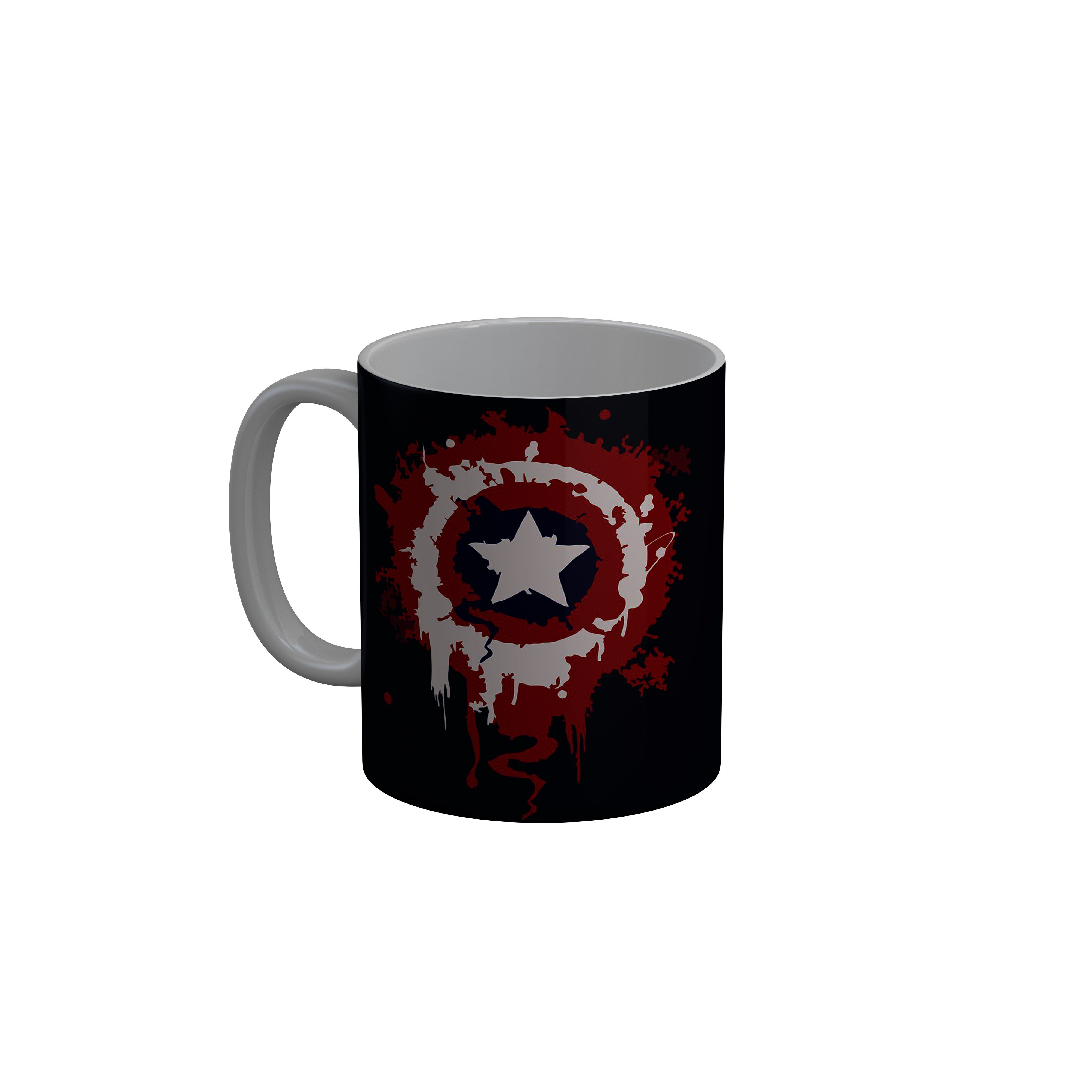 FashionRazor Captain America  Black Ceramic Coffee Mug, 350 ml