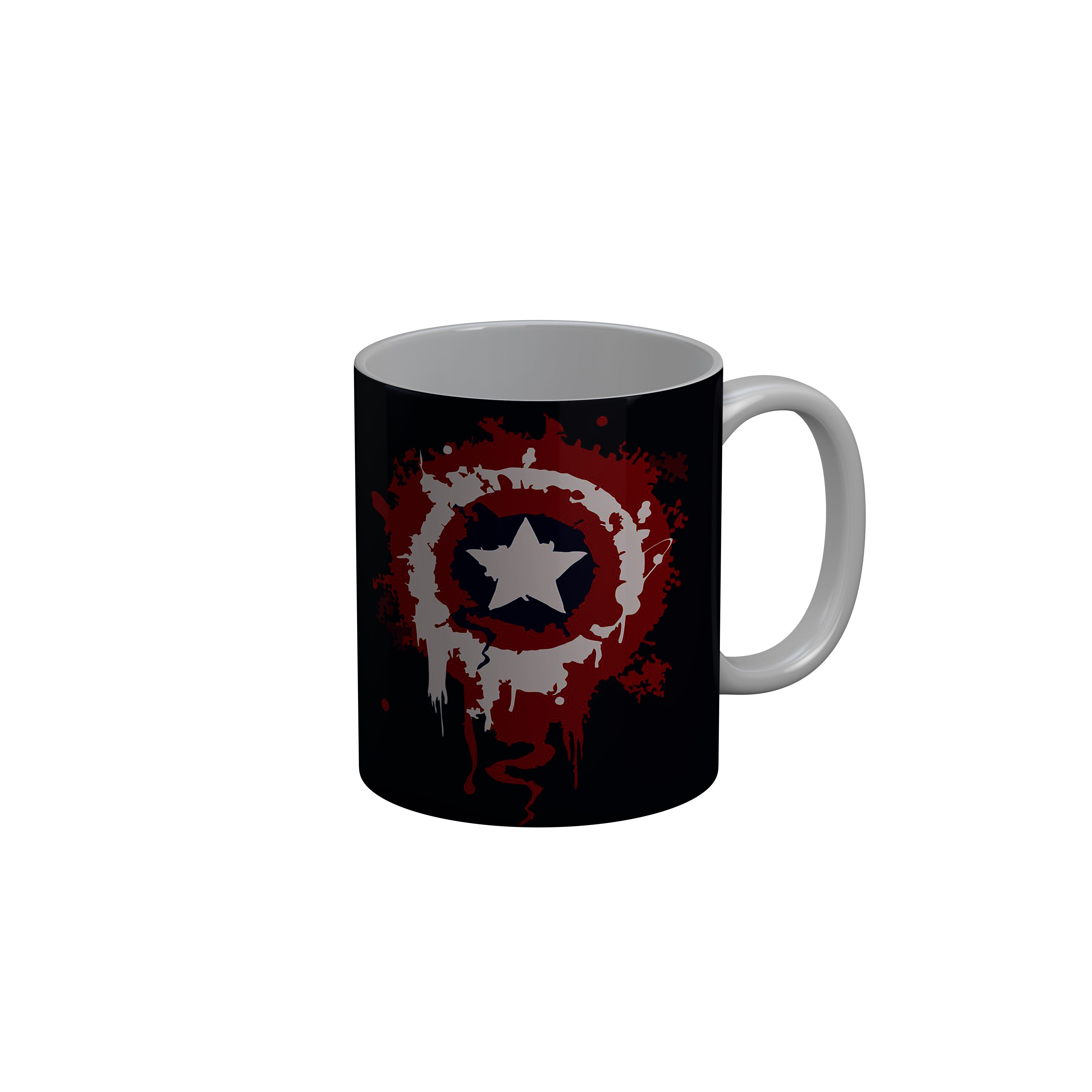 FashionRazor Captain America  Black Ceramic Coffee Mug, 350 ml