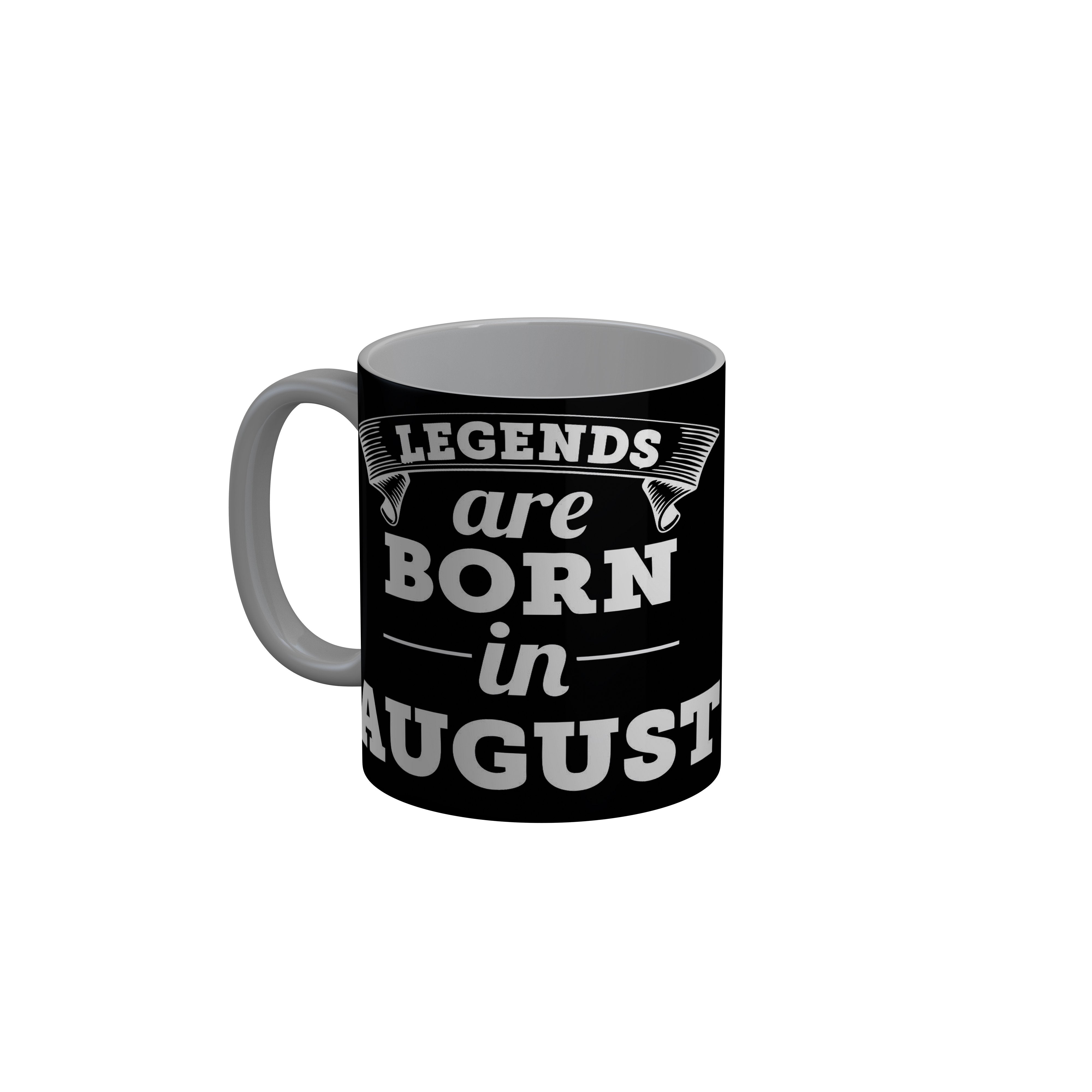 FashionRazor Kings Are Born In April Black Birthday Quotes Ceramic Coffee Mug, 350 ml