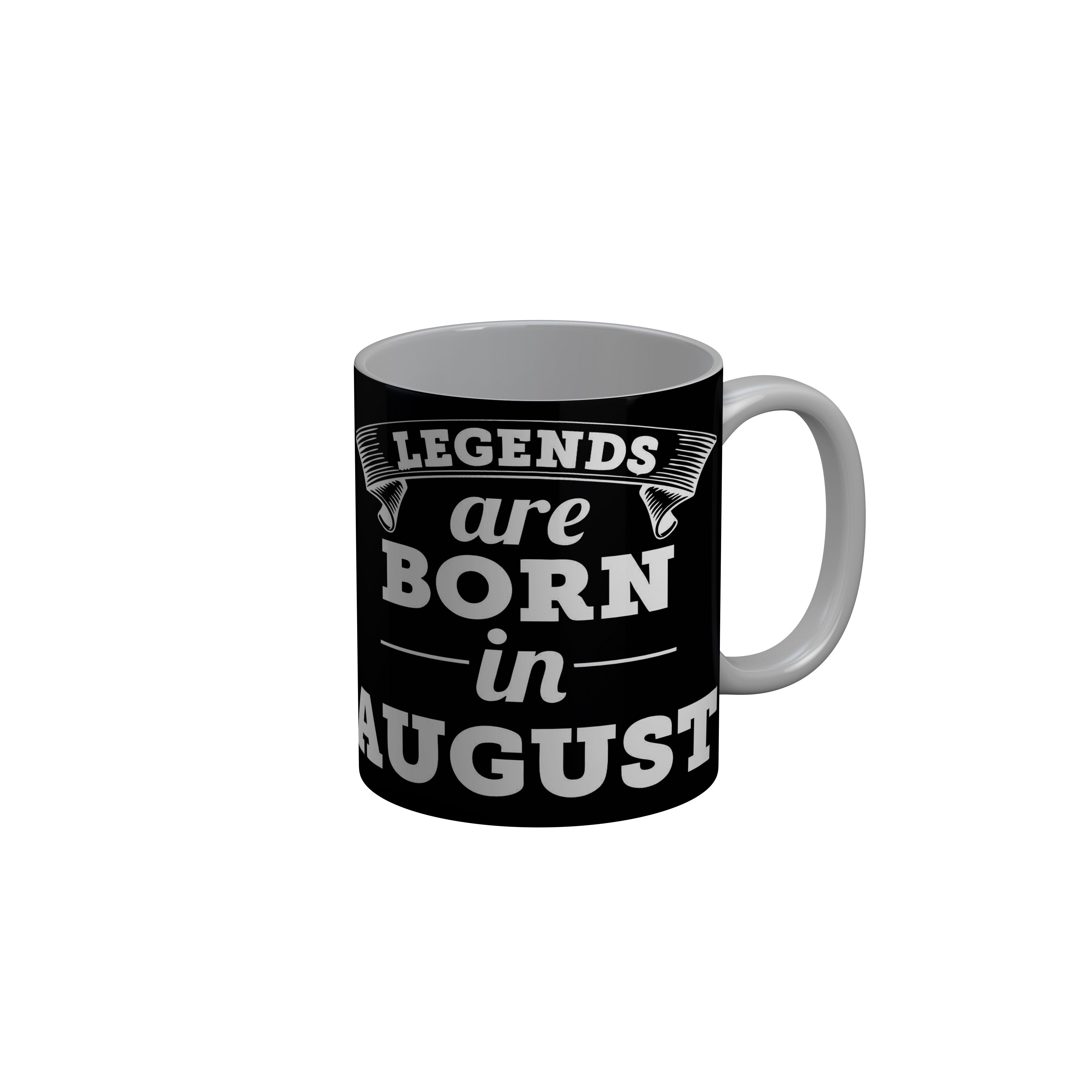 FashionRazor Kings Are Born In April Black Birthday Quotes Ceramic Coffee Mug, 350 ml