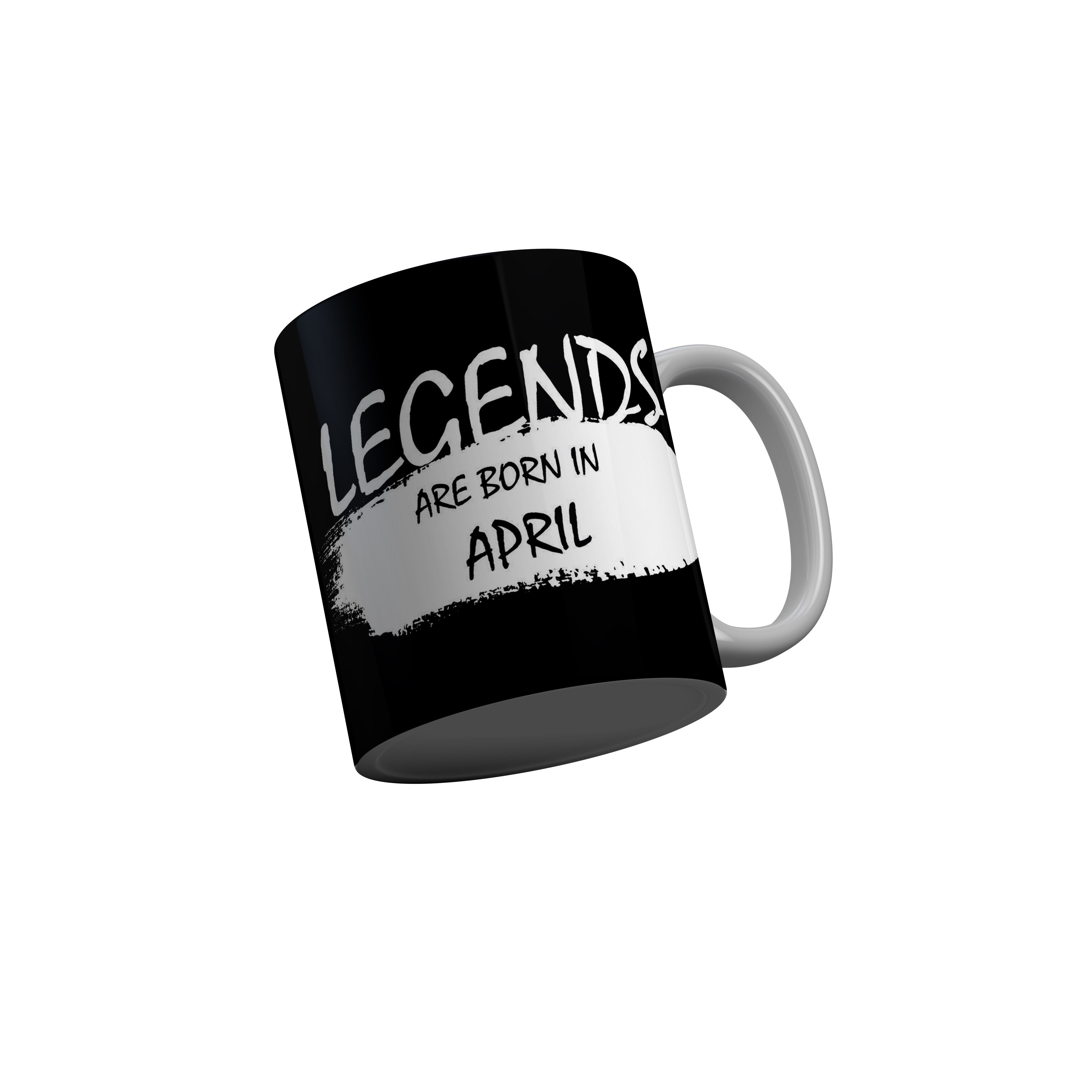 FashionRazor Legends Are Born In August Black Birthday Quotes Ceramic Coffee Mug, 350 ml