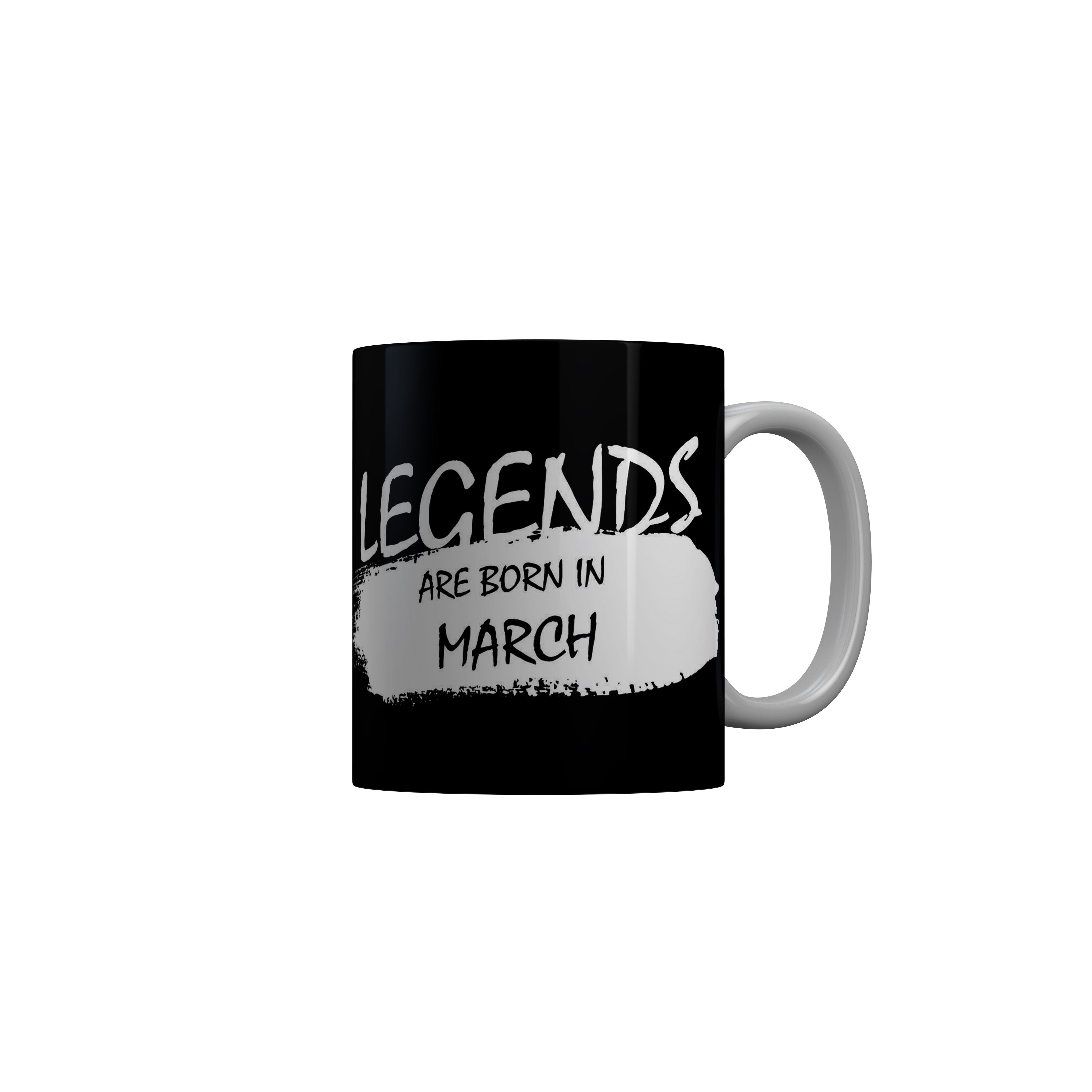 FashionRazor Legends Are Born In January Black Birthday Quotes Ceramic Coffee Mug, 350 ml