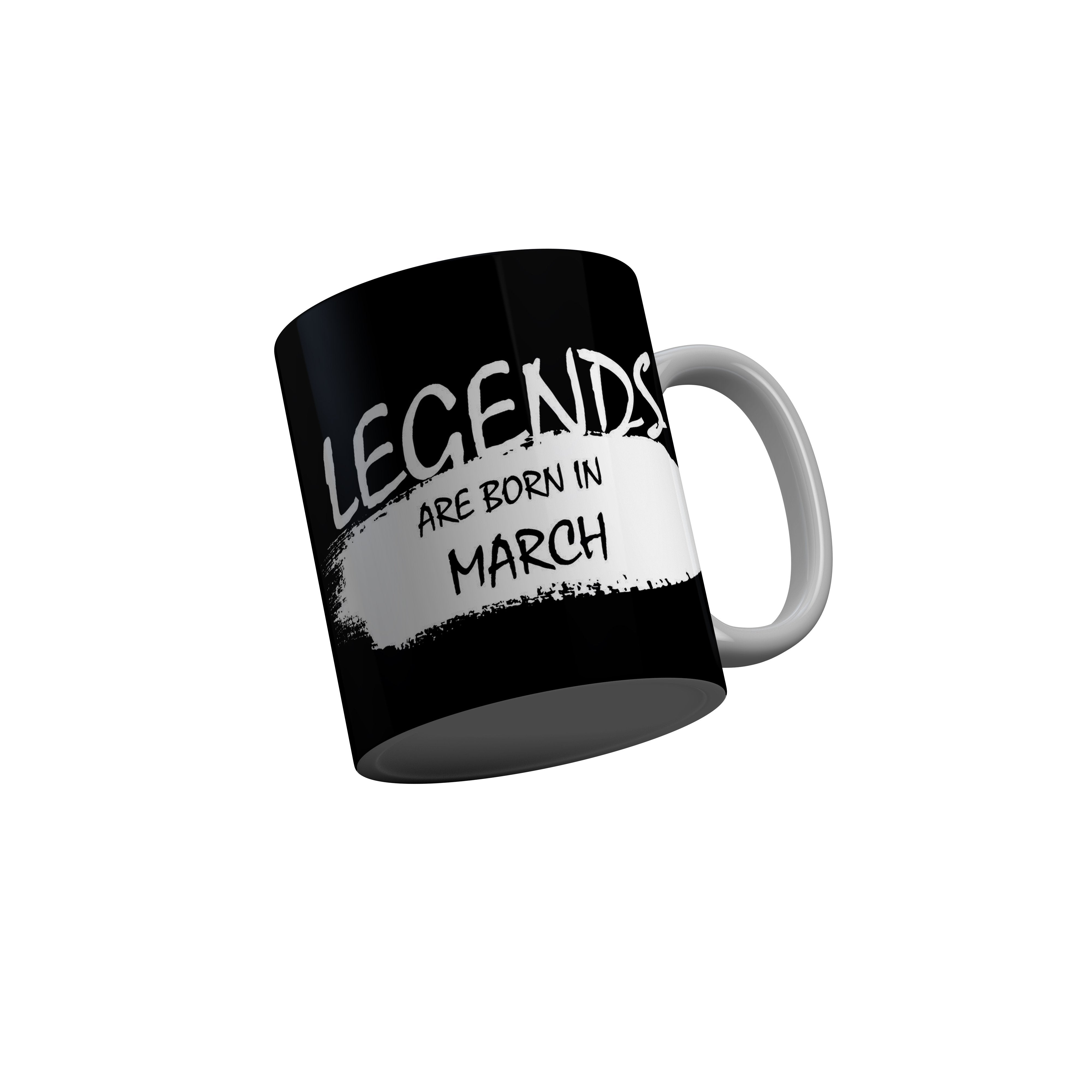 FashionRazor Legends Are Born In January Black Birthday Quotes Ceramic Coffee Mug, 350 ml