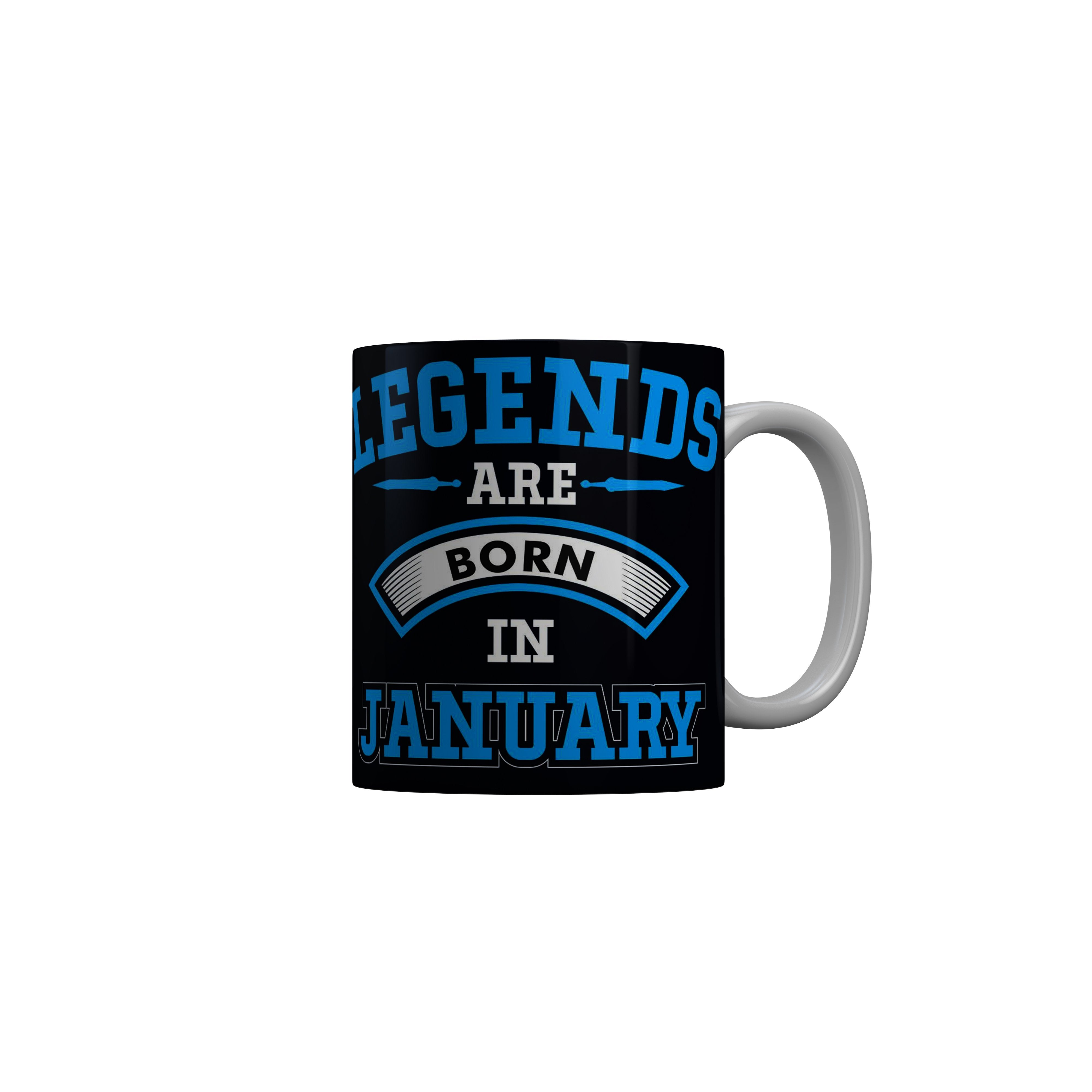 FashionRazor Legends Are Born In July Black Birthday Quotes Ceramic Coffee Mug, 350 ml