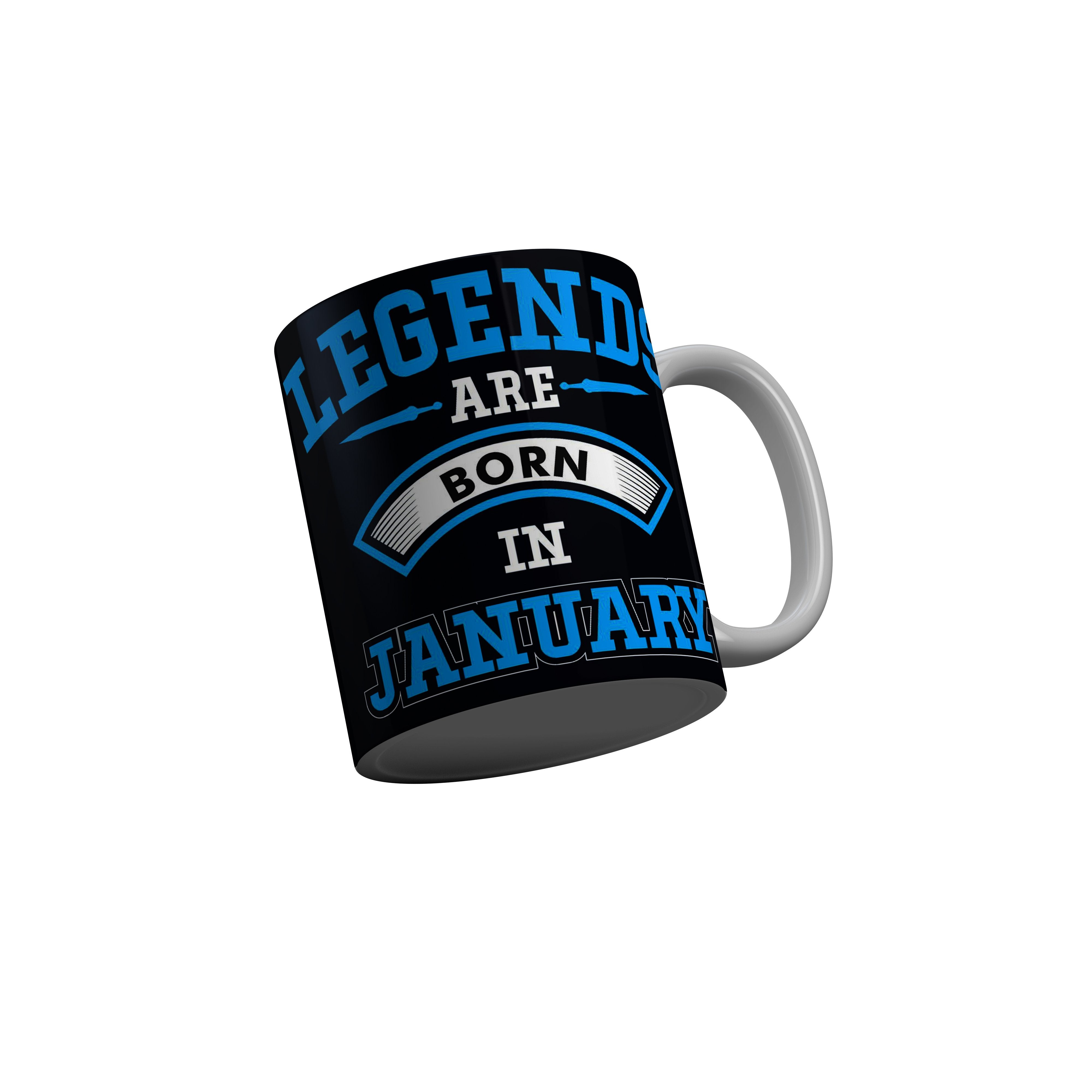 FashionRazor Legends Are Born In July Black Birthday Quotes Ceramic Coffee Mug, 350 ml