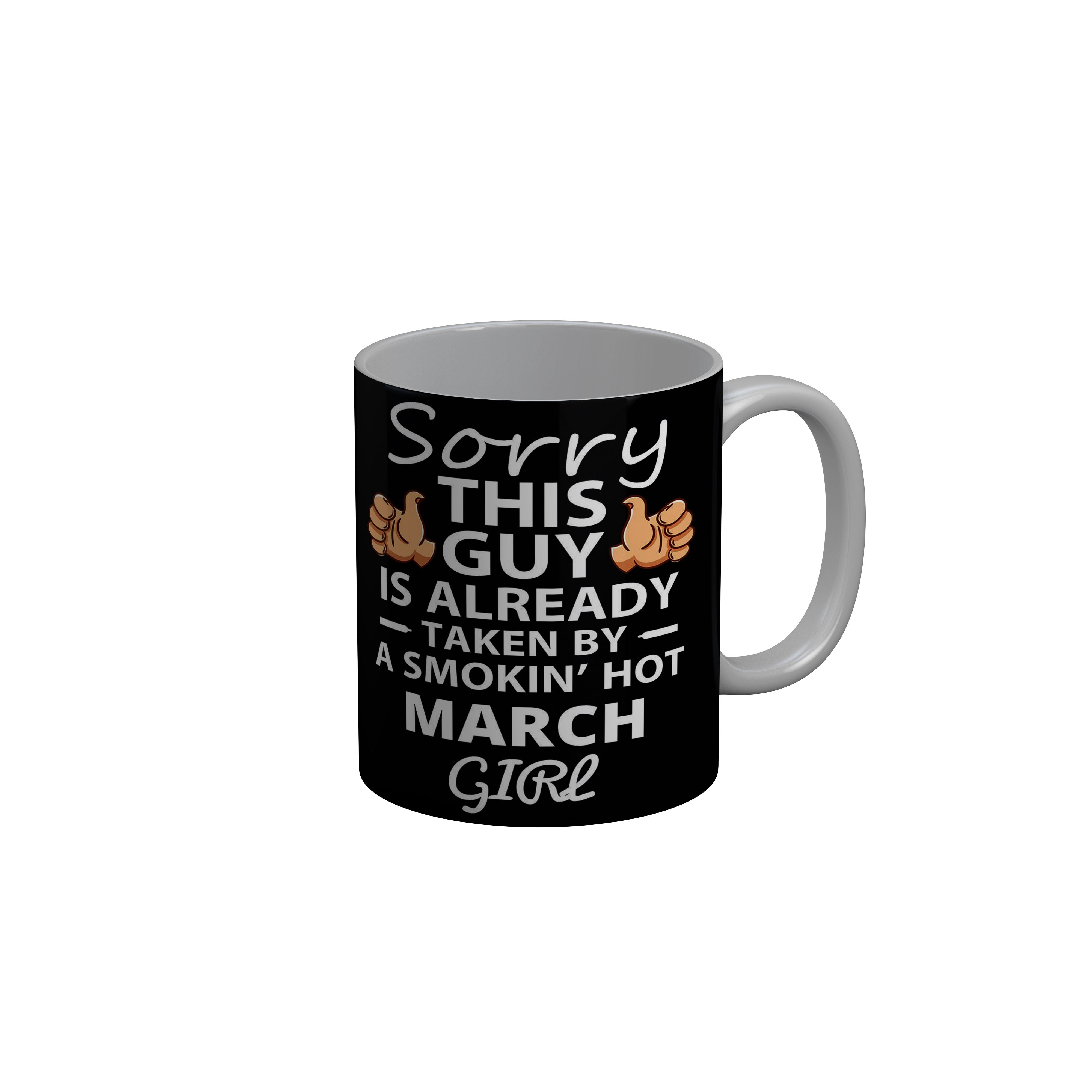 FashionRazor Legends Are Born In October Black Birthday Quotes Ceramic Coffee Mug, 350 ml