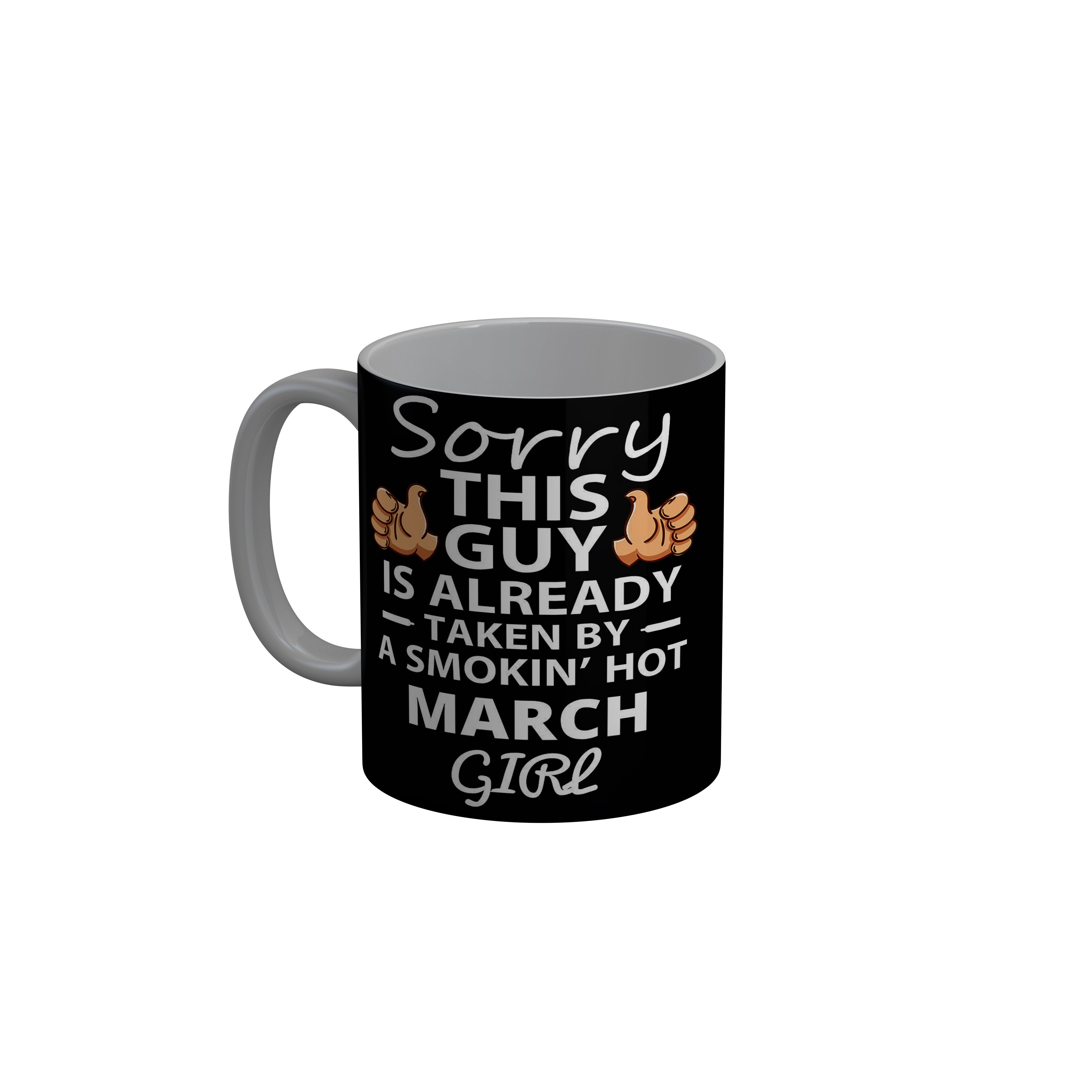 FashionRazor Legends Are Born In October Black Birthday Quotes Ceramic Coffee Mug, 350 ml