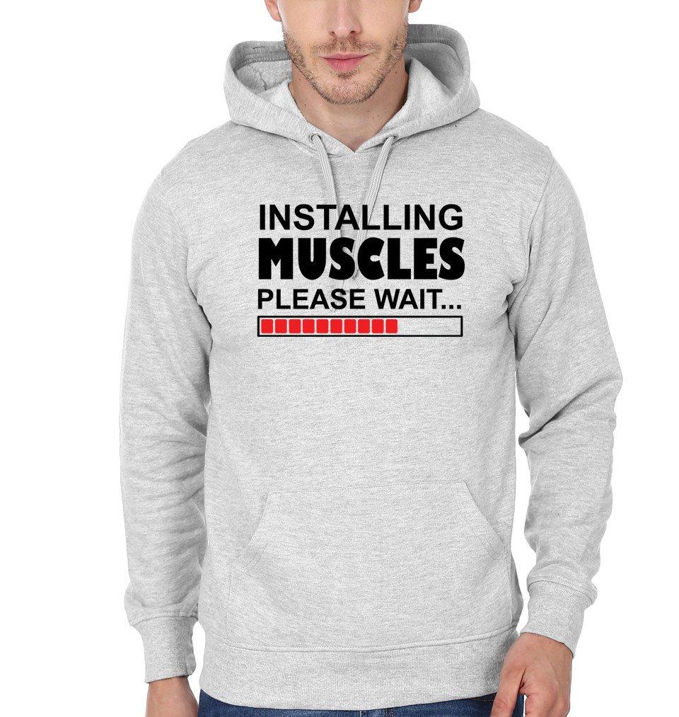 Installing Muscles Hoodie Full sleeves-Funky Hoodies