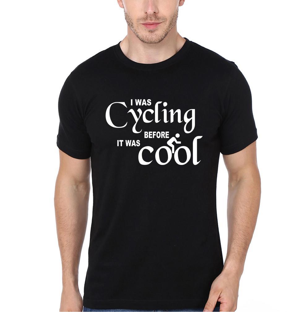 FunkyTradition Black Round Neck I Was Cycling Men Half Sleeves T-Shirt