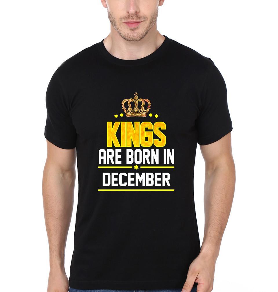 FunkyTradition Black Kings Are Born In December Half Sleeves T-Shirt