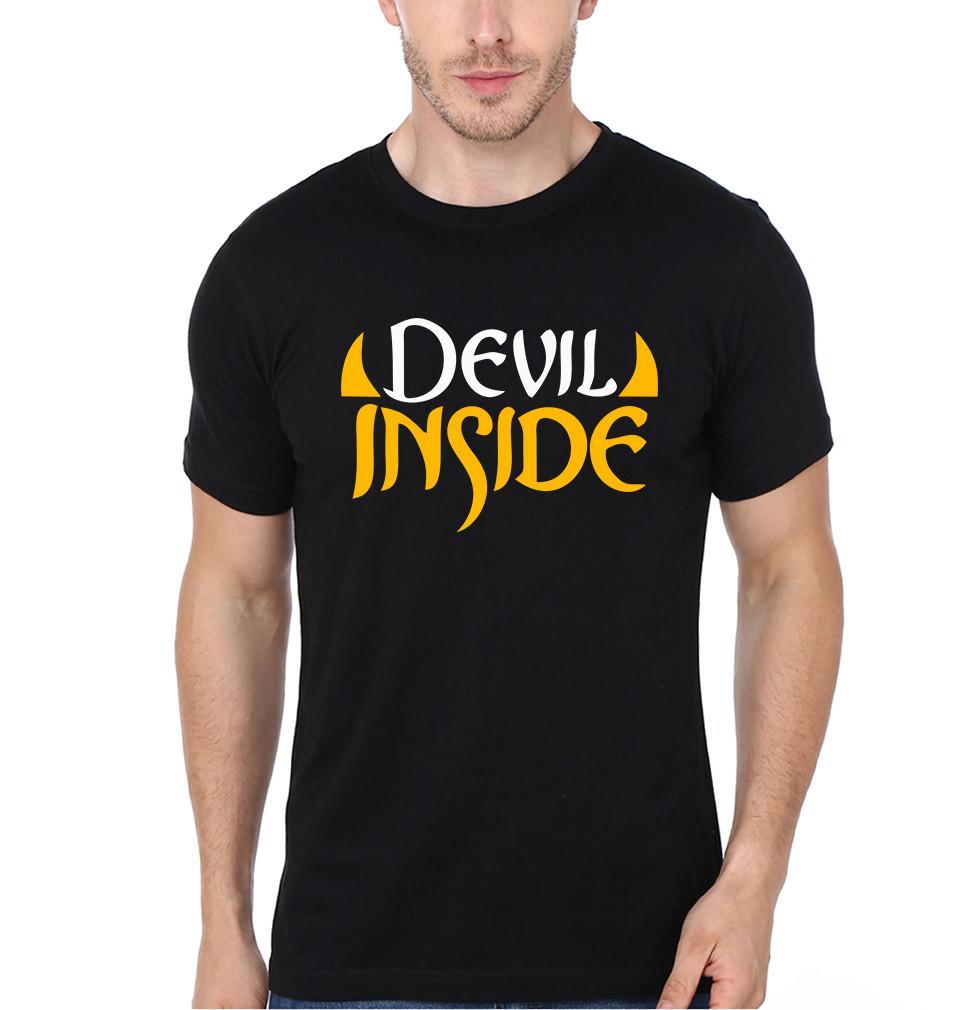 FunkyTradition Round Neck Devil Inside Half Sleeve T-Shirt