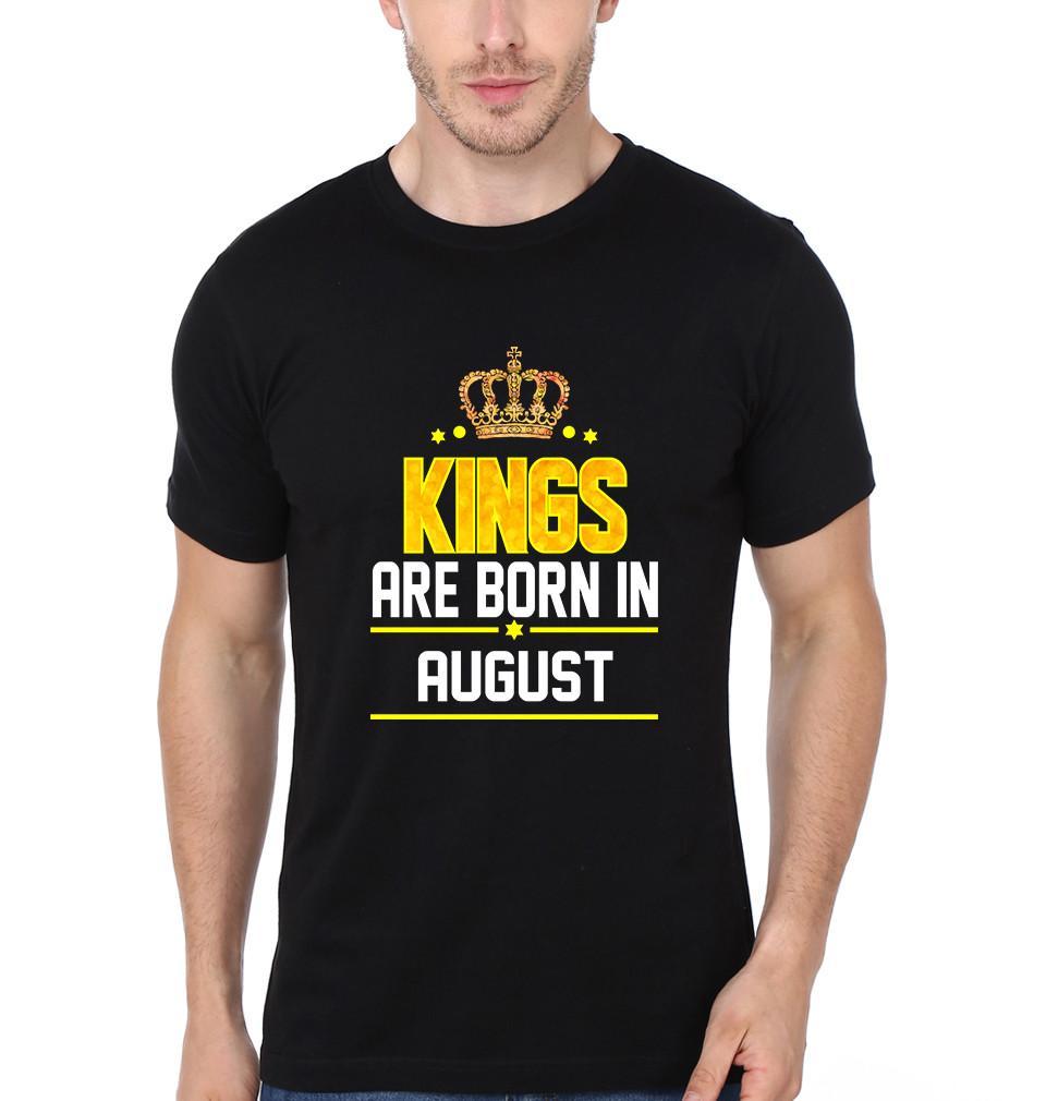 FunkyTradition Black Kings Are Born In August Half Sleeves T-Shirt
