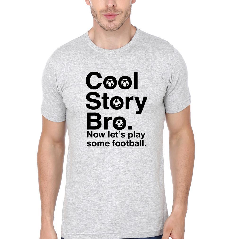 FunkyTradition Grey Round Neck Cool Story Bro Men Half Sleeves T-Shirt