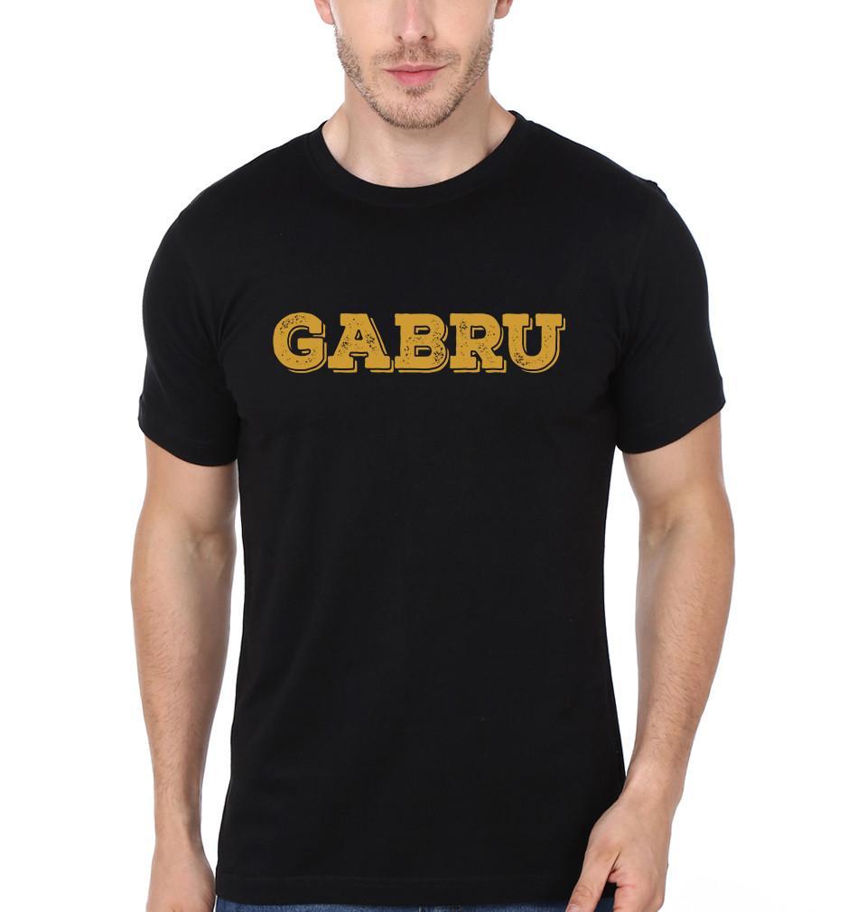 FunkyTradition Black Round Neck Gabru Mens Half Sleeves T-shirt