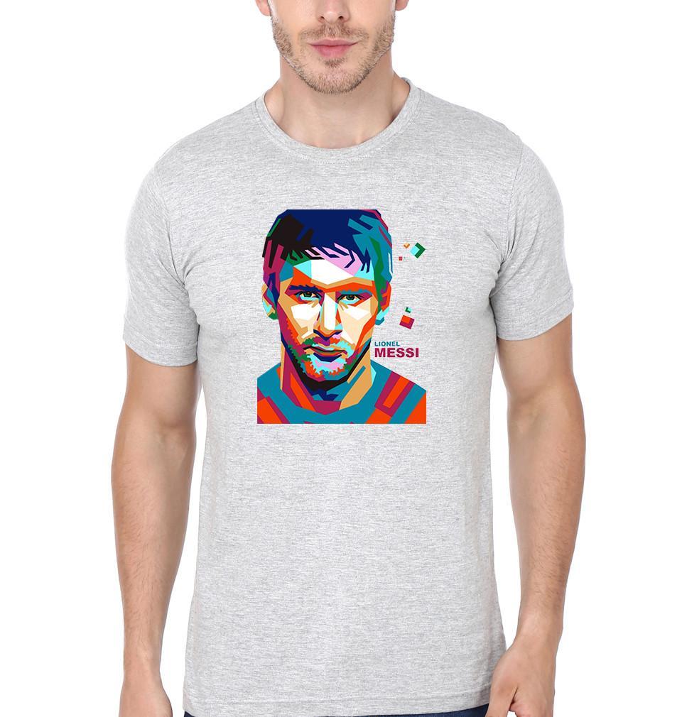 FunkyTradition White Round Neck Messi The Legend Men Half Sleeves T-Shirt