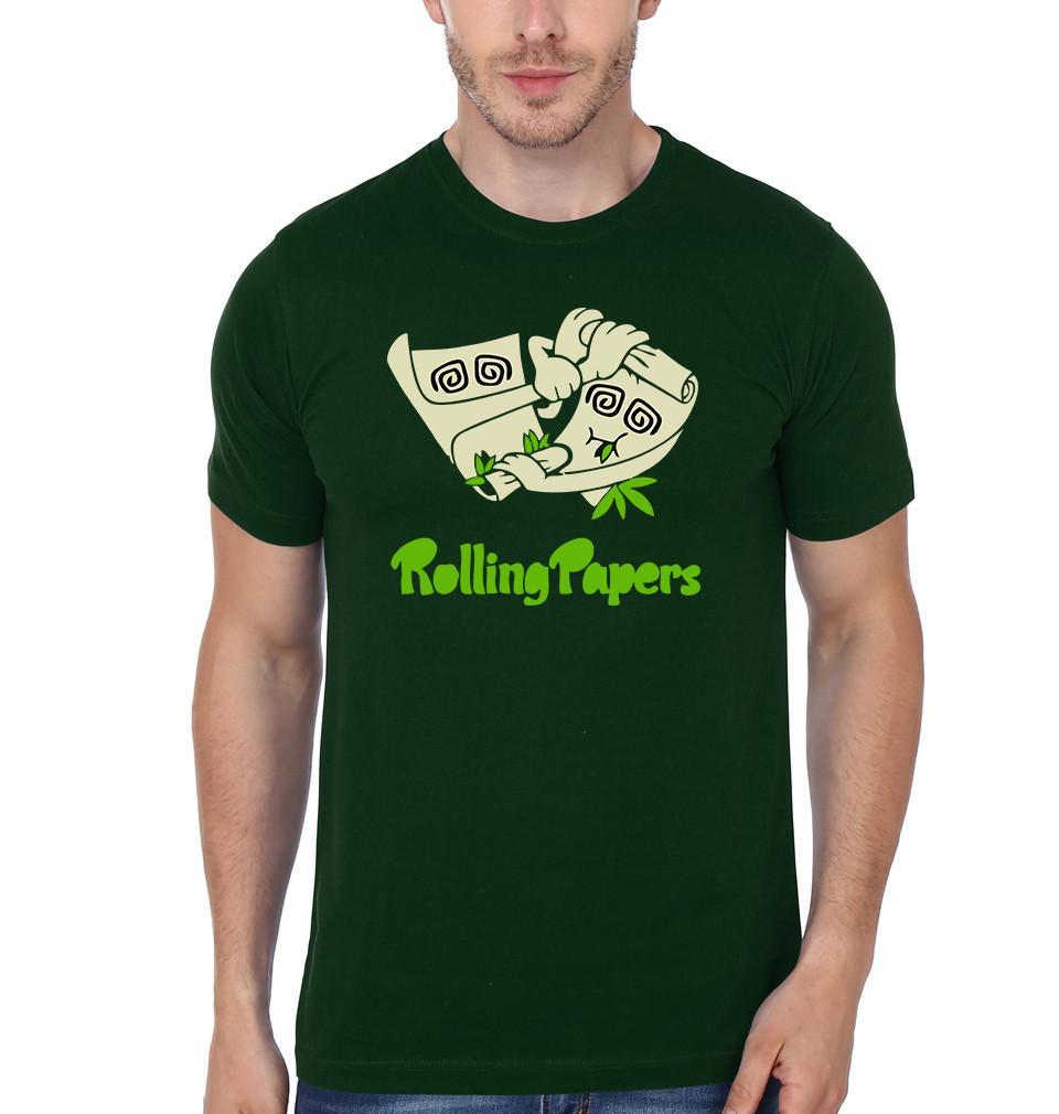 FunkyTradition Round Neck Rolling Paper Half Sleeve T-Shirt